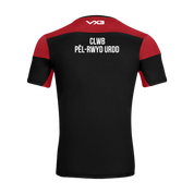 Clwb Pêl-Rwyd Urdd Opus Tee Youth - Black Red
