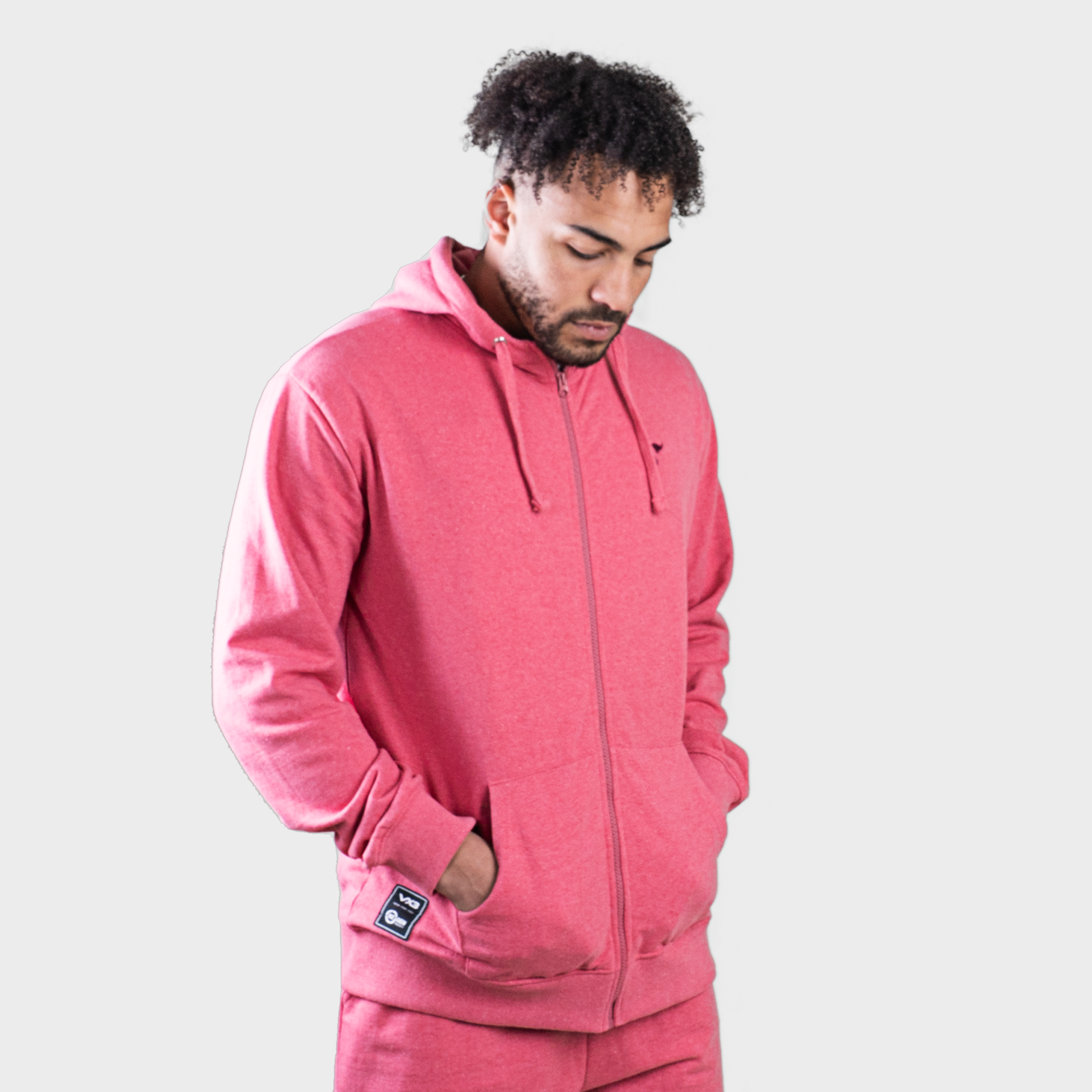 REGEN Men's Zip Up Hoodie Dusty Pink – VX3