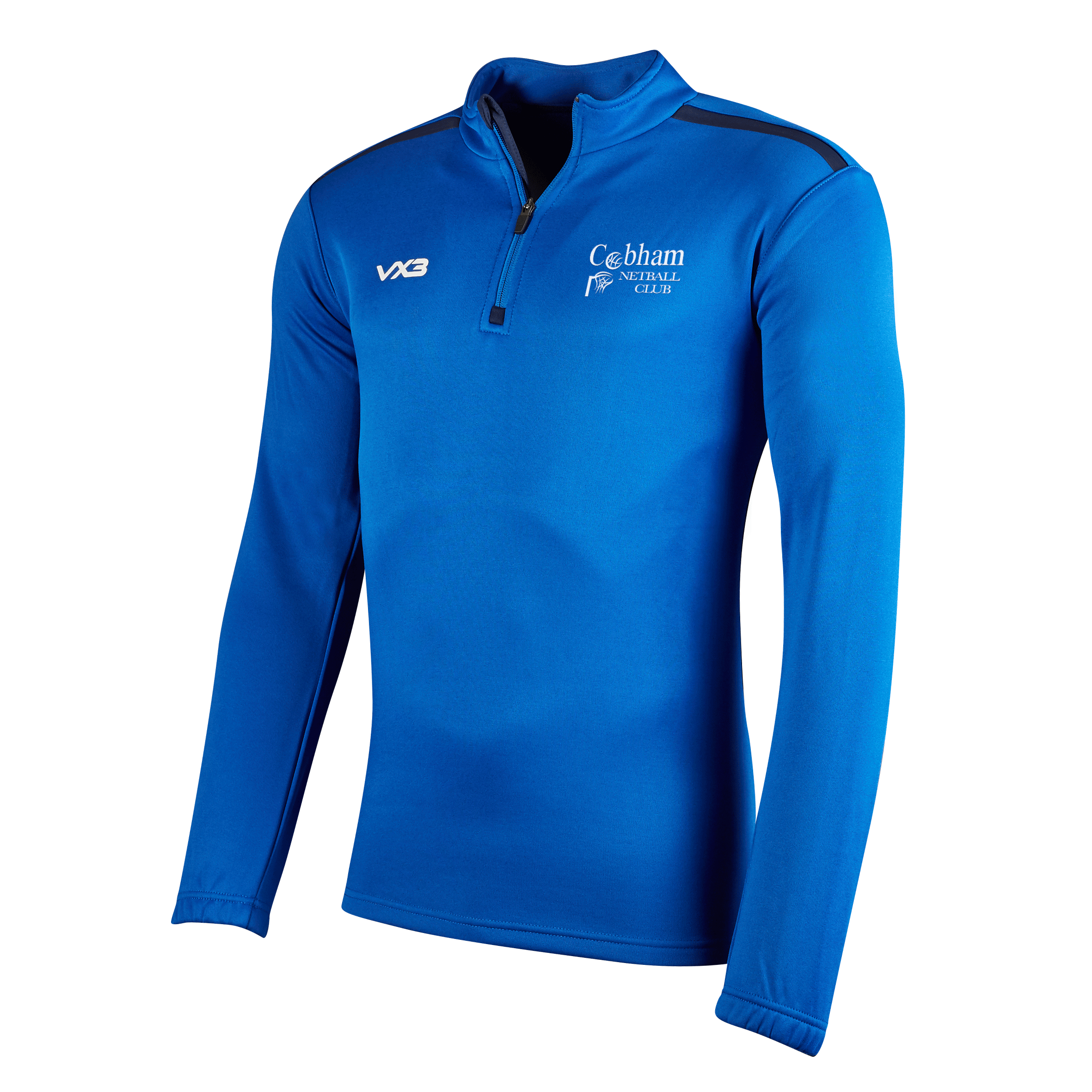 Cobham Netball Club Fortis Youth Half Zip Sweat Royal/Navy