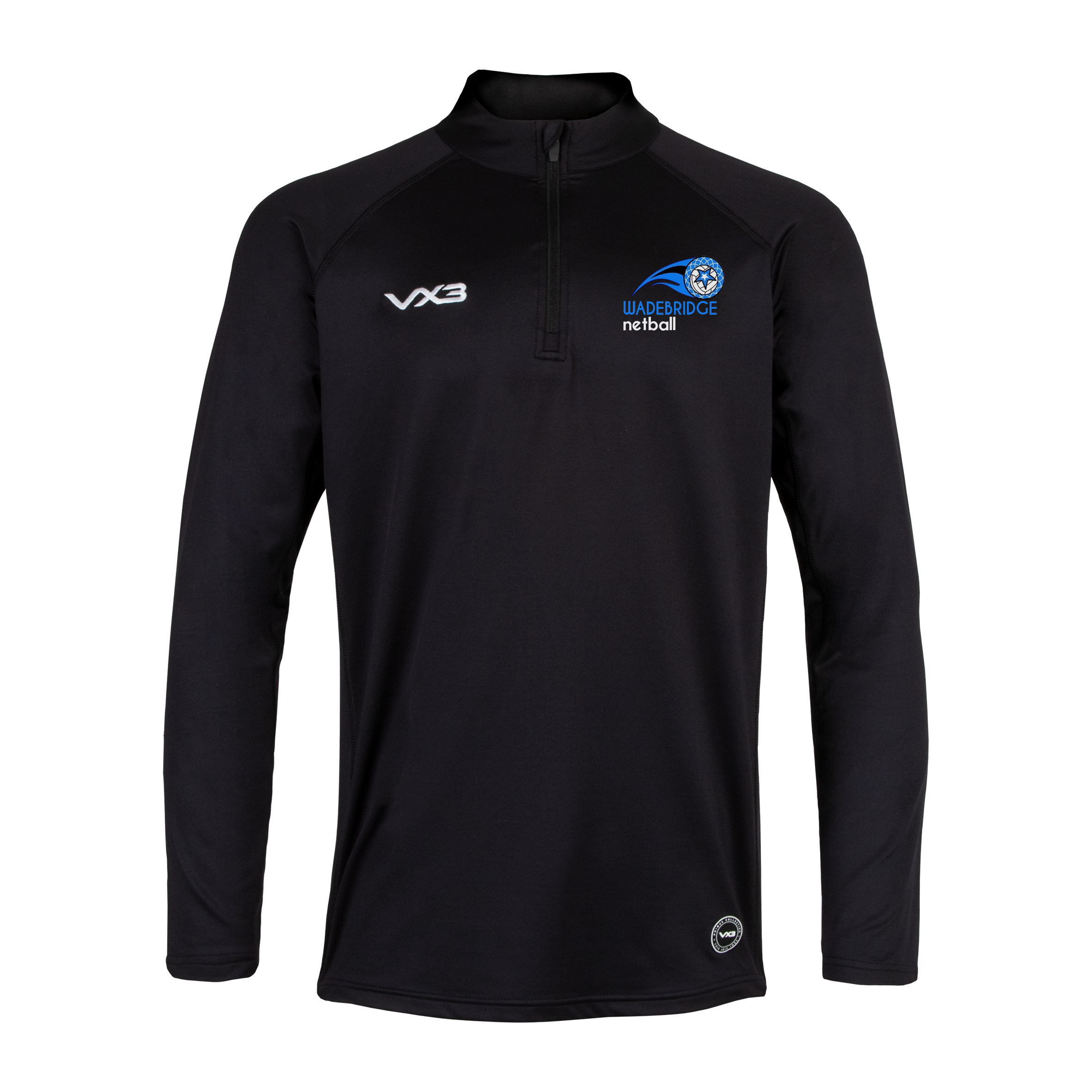 Wadebridge Netball Club Primus Quarter Zip - Black