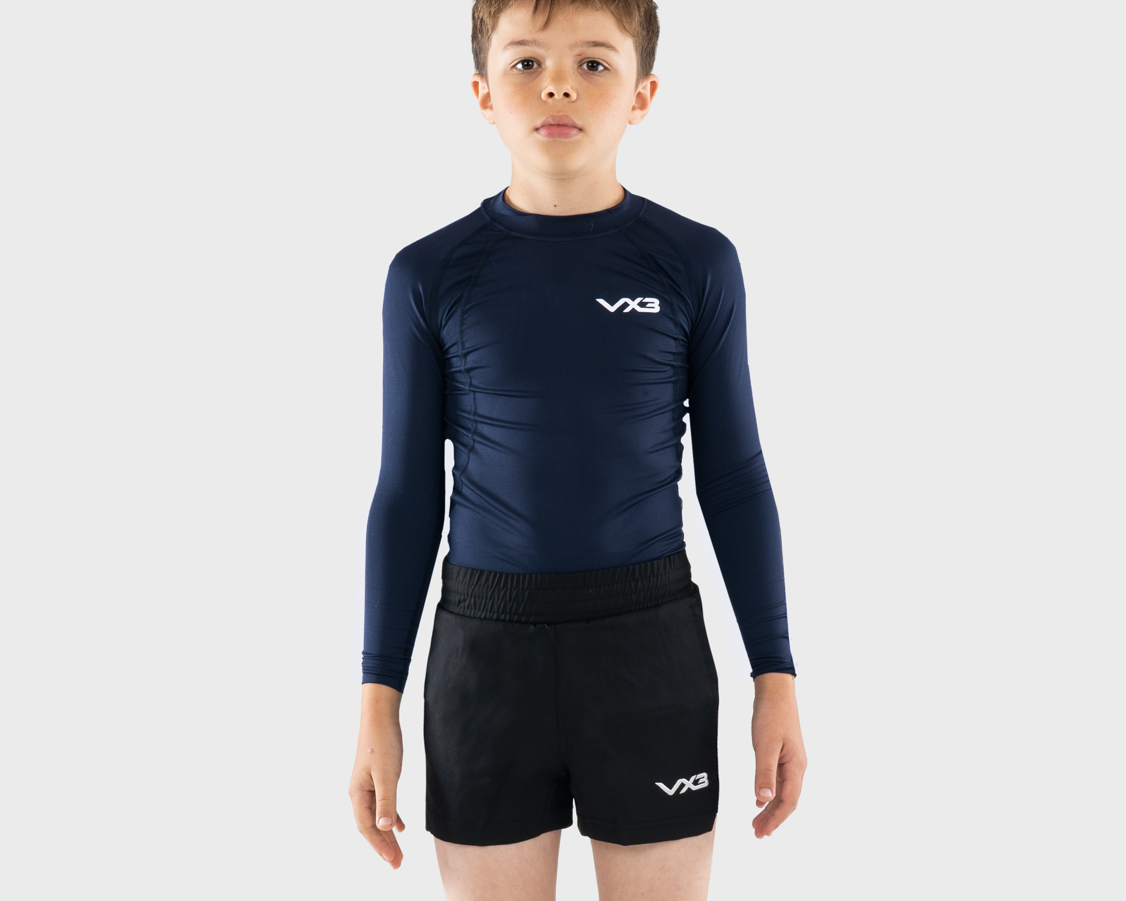 VX3 Primus Youth Baselayer Navy Front View