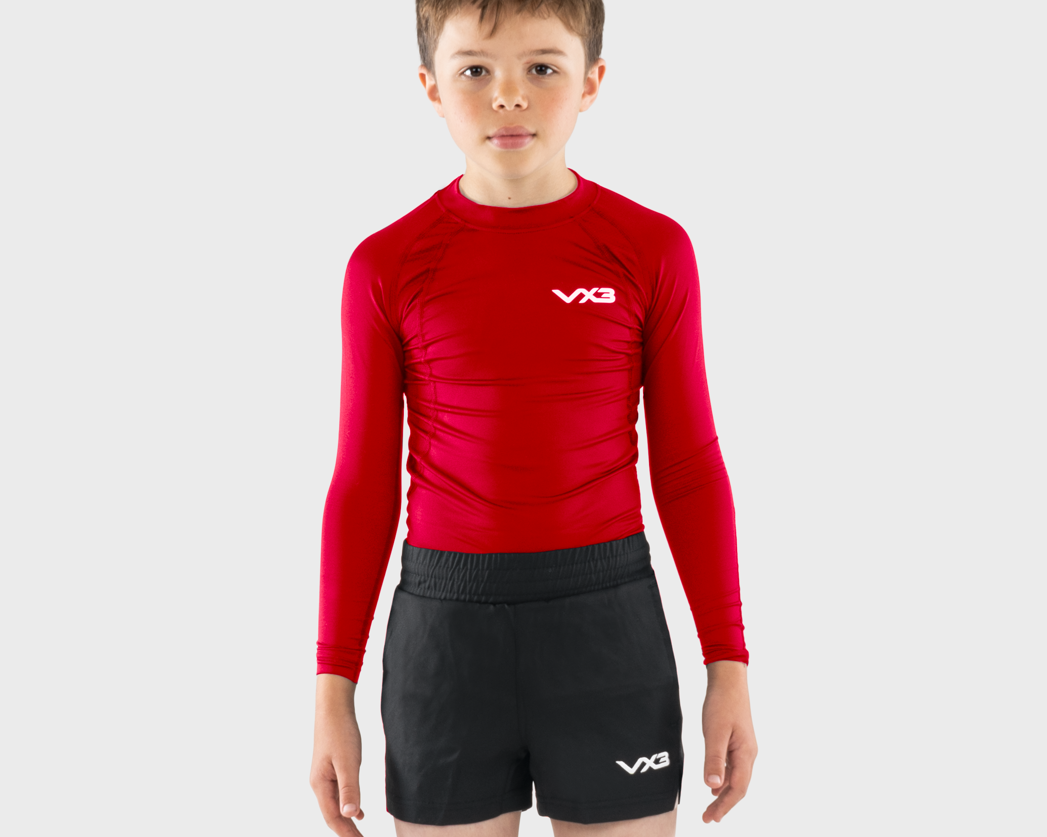 VX3 Primus Youth Baselayer Red Front View