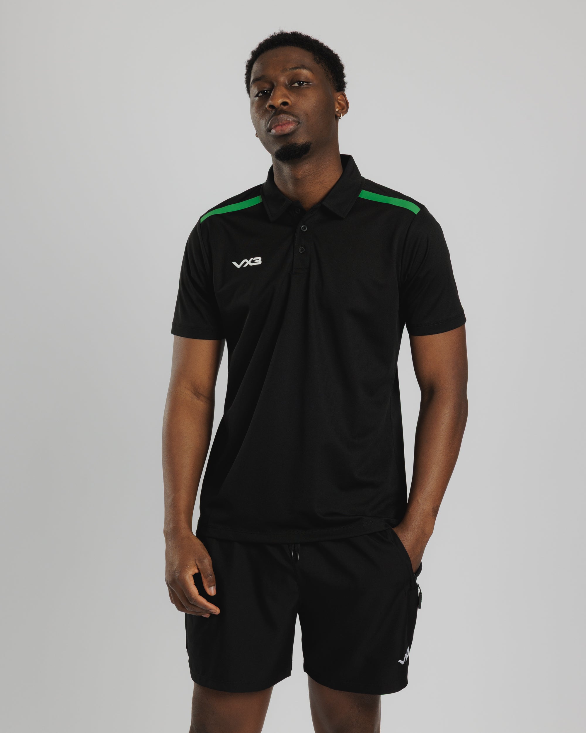 Fortis Polo Black/Emerald