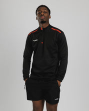 Fortis Quarter Zip Sweat Black/Red
