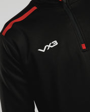 Fortis Quarter Zip Sweat Black/Red