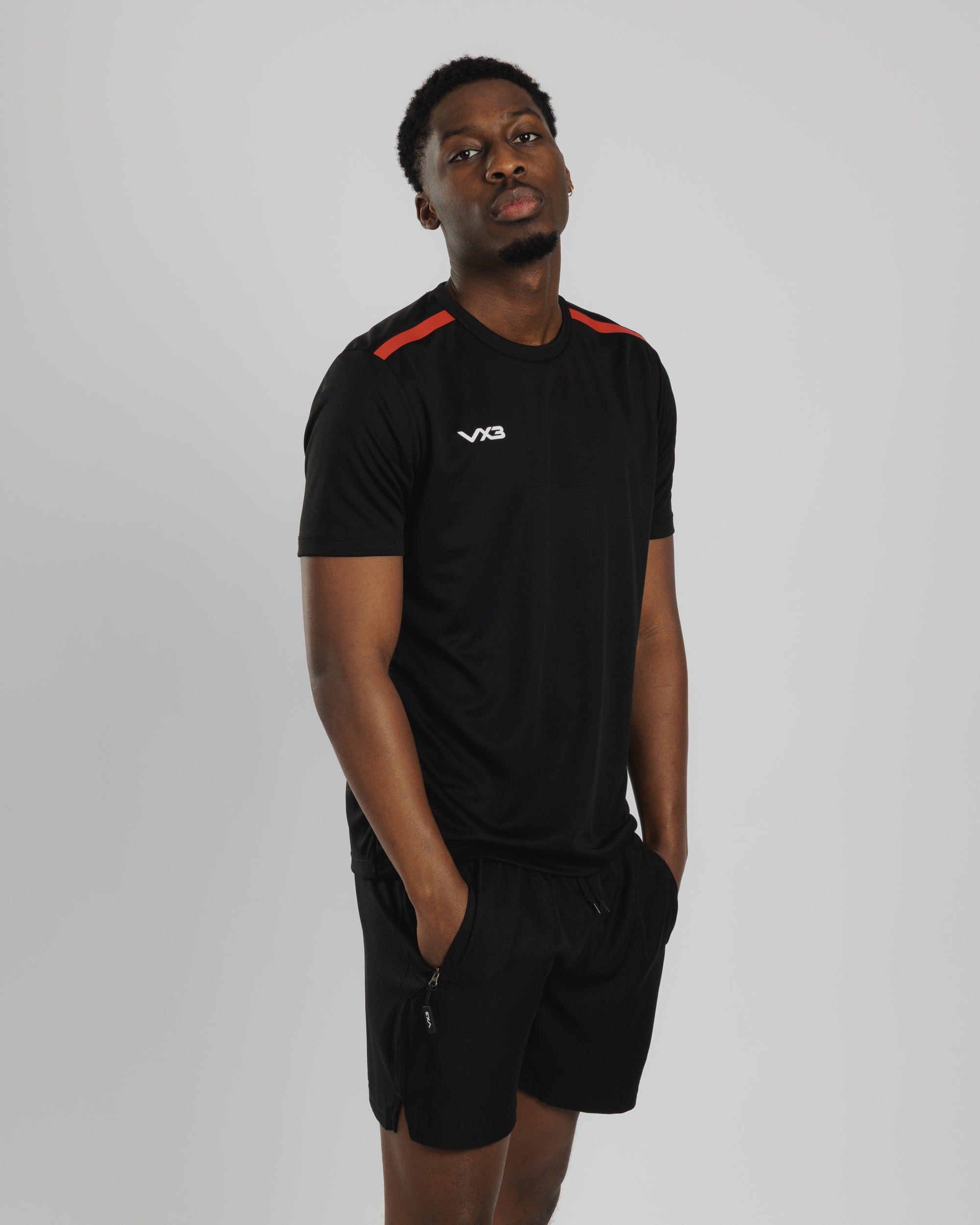 Fortis Tee Black/Red