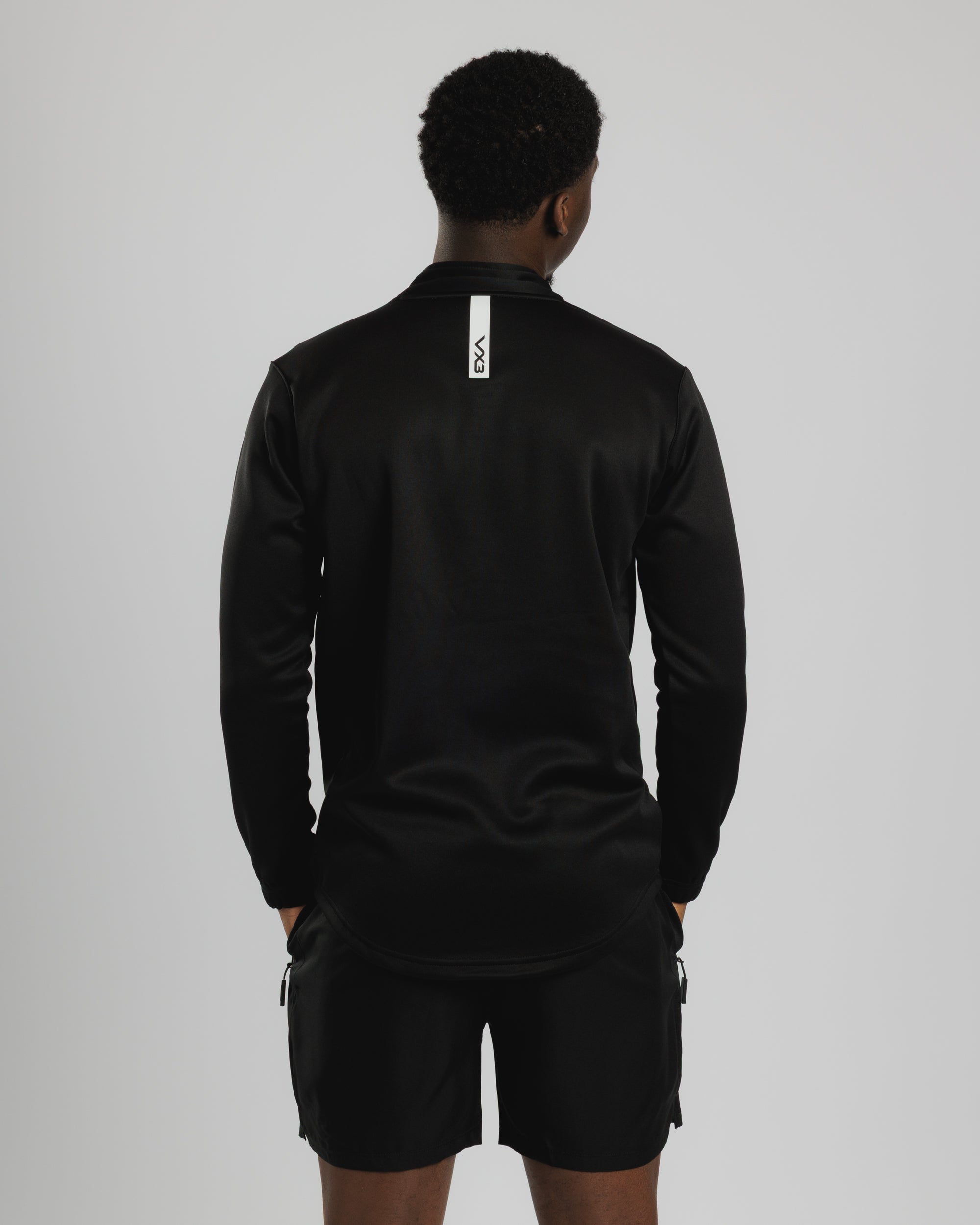 Fortis Quarter Zip Sweat Black/White