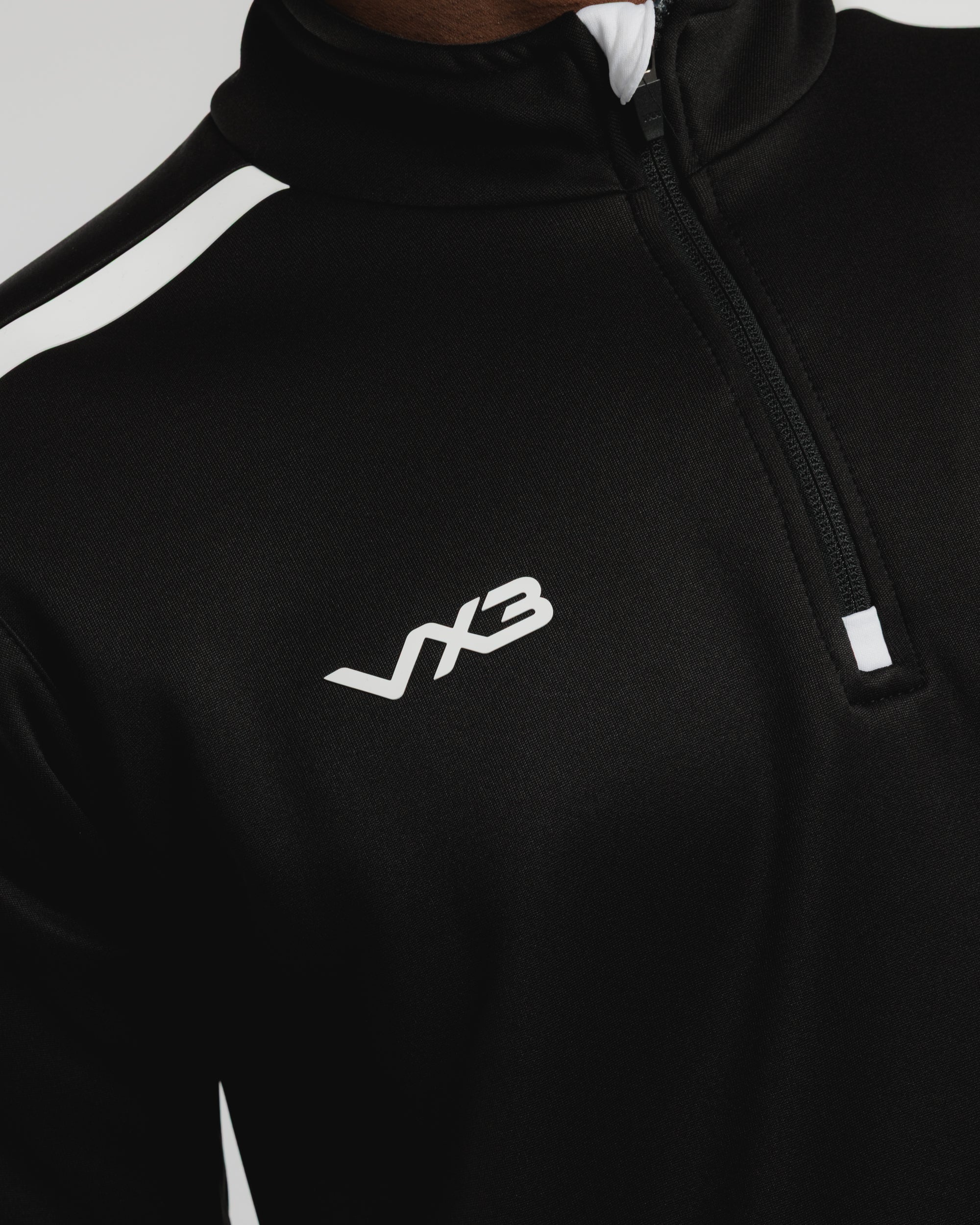 Fortis Quarter Zip Sweat Black/White