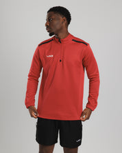 Fortis Quarter Zip Sweat Red/Black