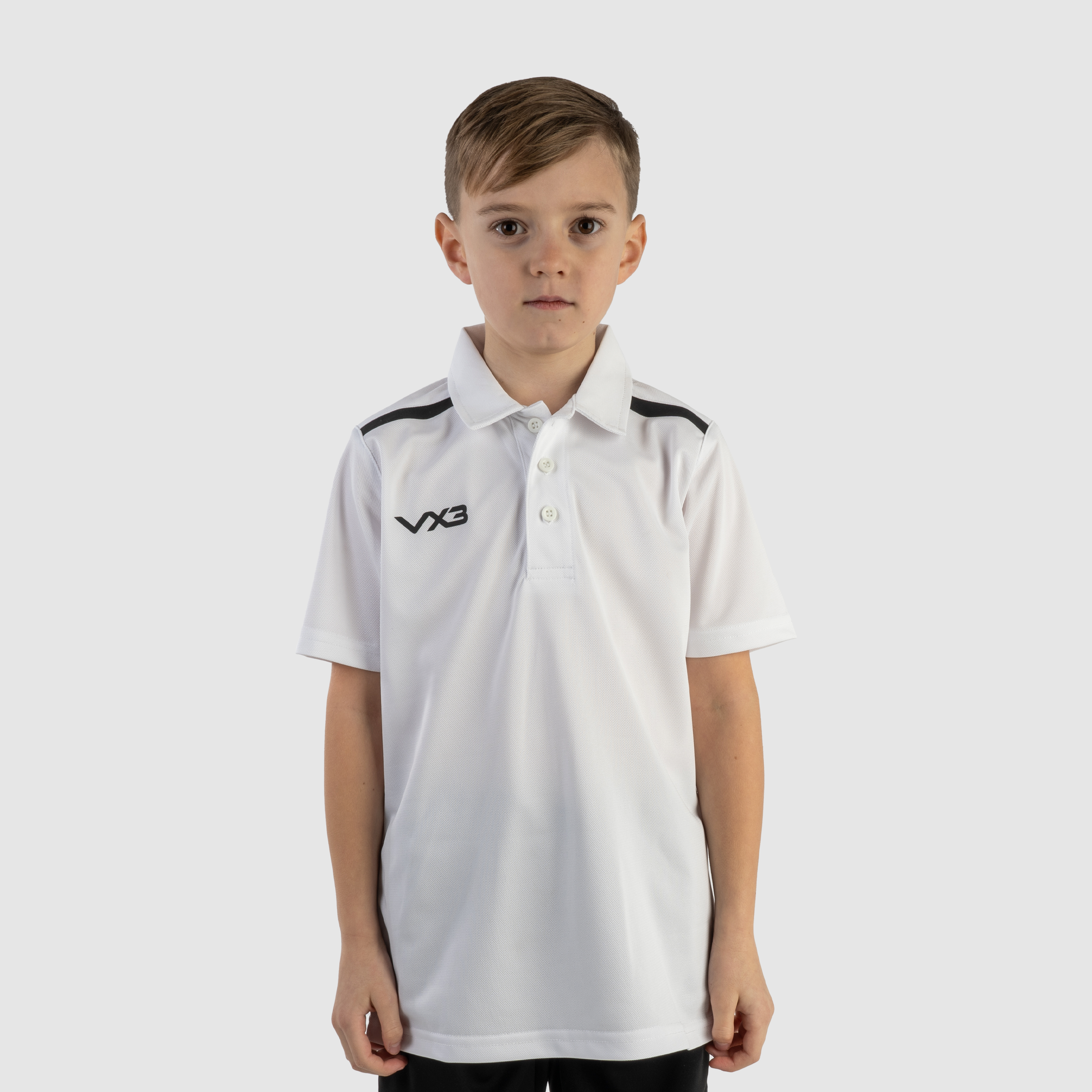 Fortis Youth Polo White/Black