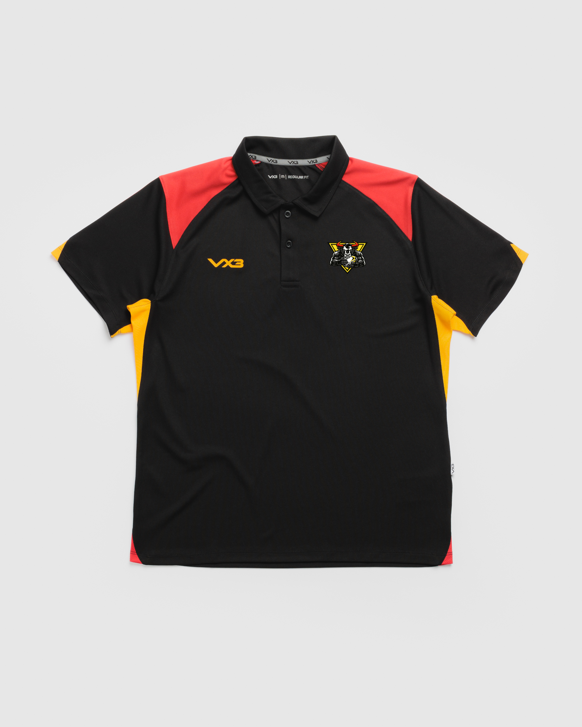 32 Engineer Regiment Vertex Polo -Black/Red/Amber