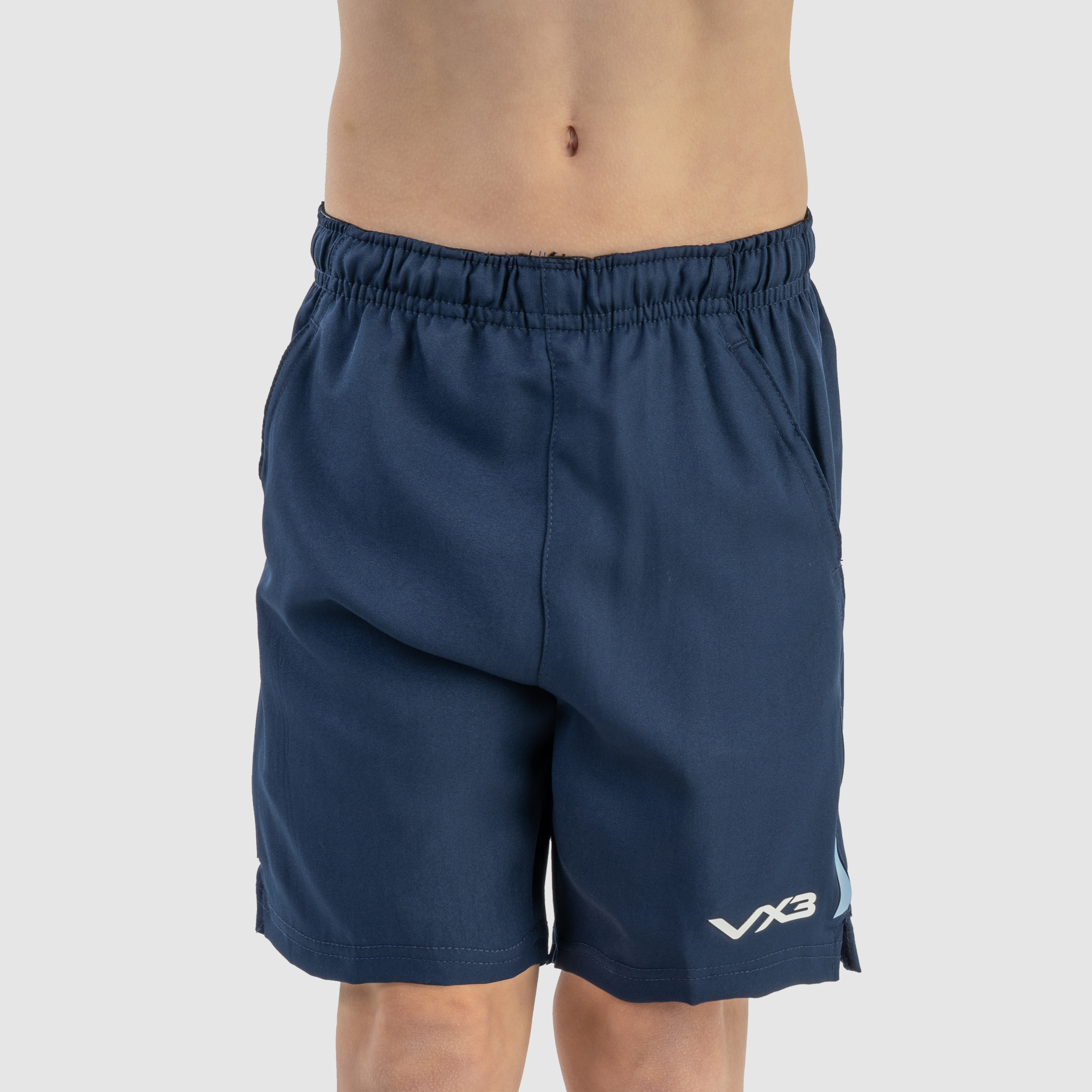 Fortis Youth Travel Shorts Navy/Sky