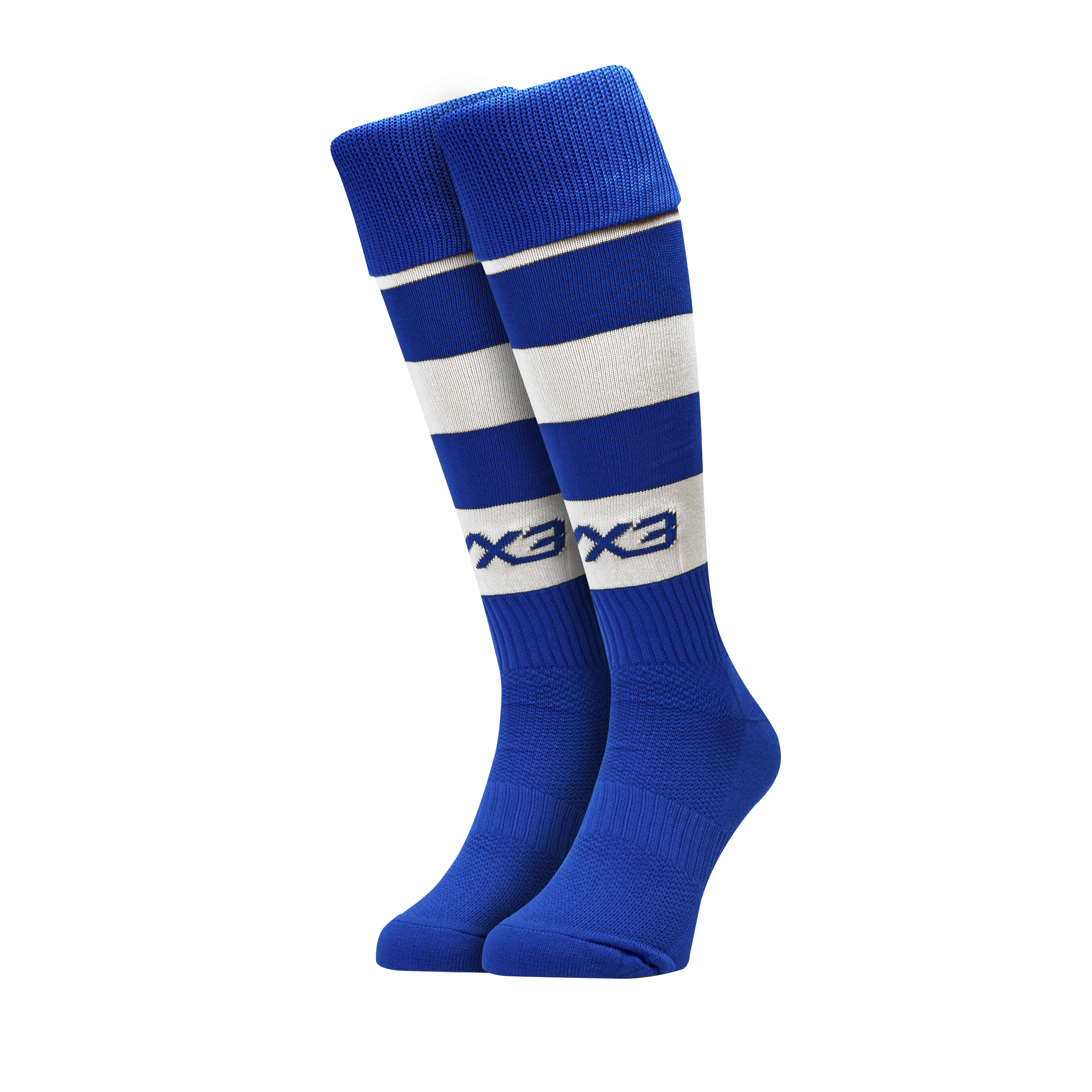 Frederiksberg Rugby Club Royal/White Hooped Playing Socks