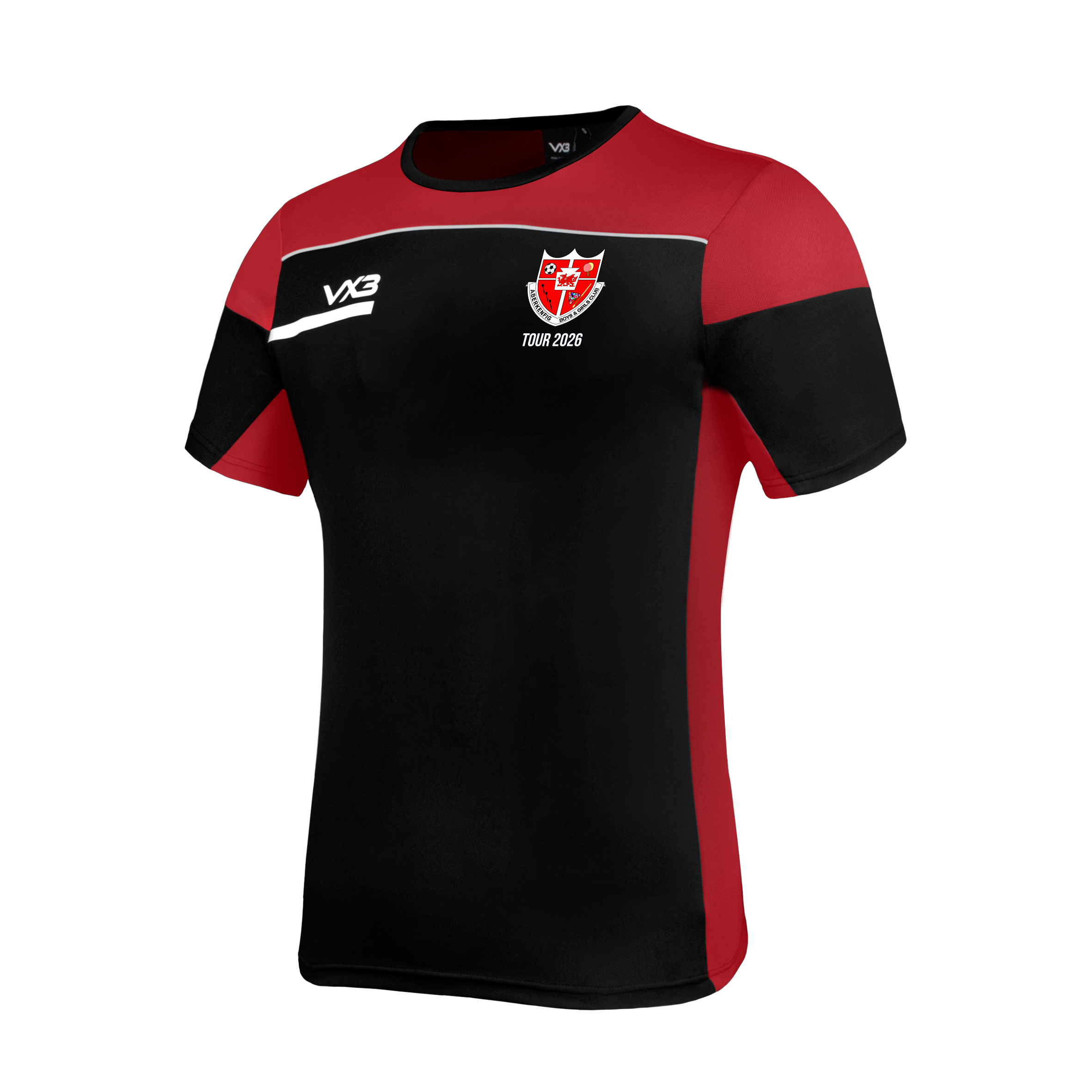 Aberkenfig BGC Opus Tee Youth - Black Red - TOUR 2026