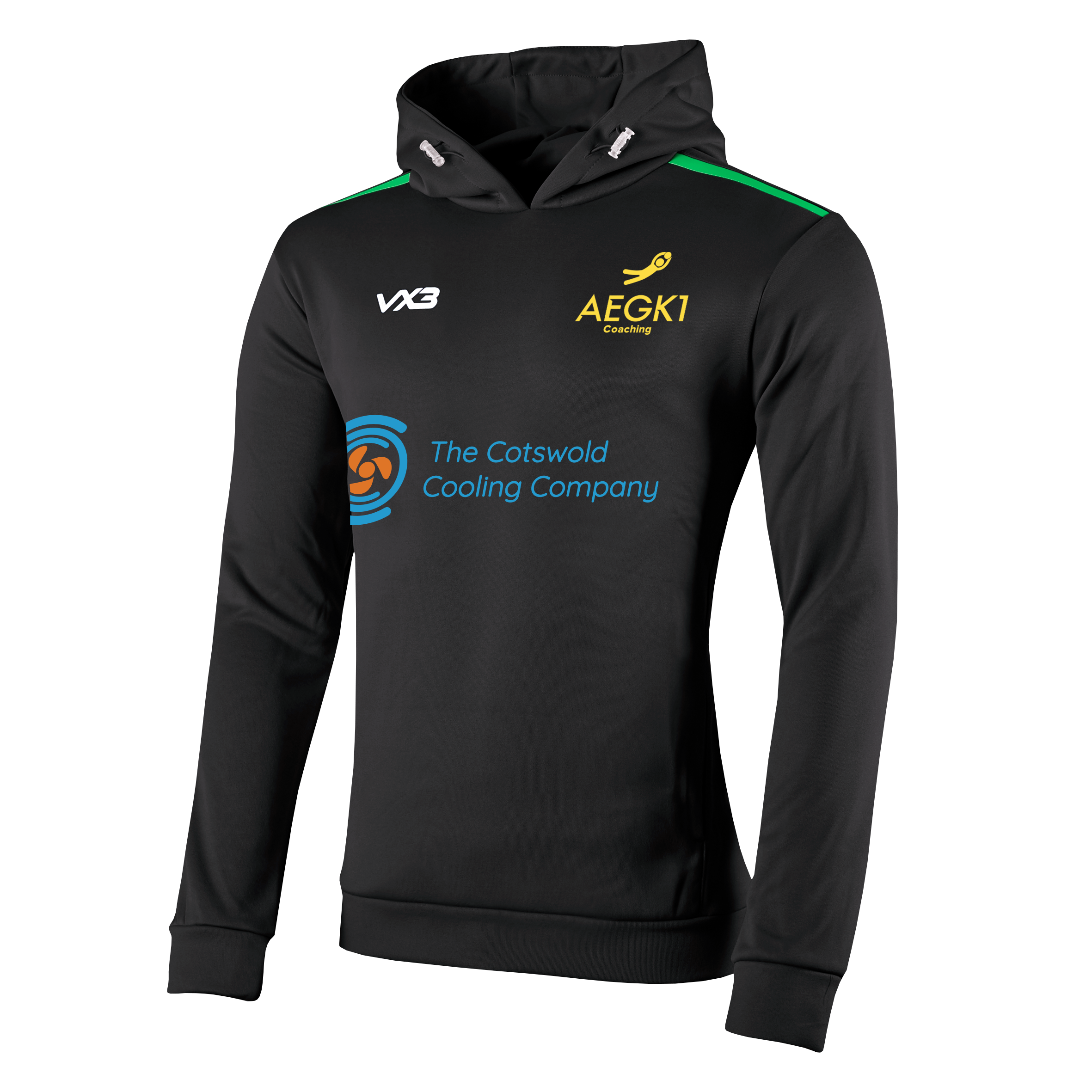AEGK1 Coaching Fortis Hoodie Black/Emerald