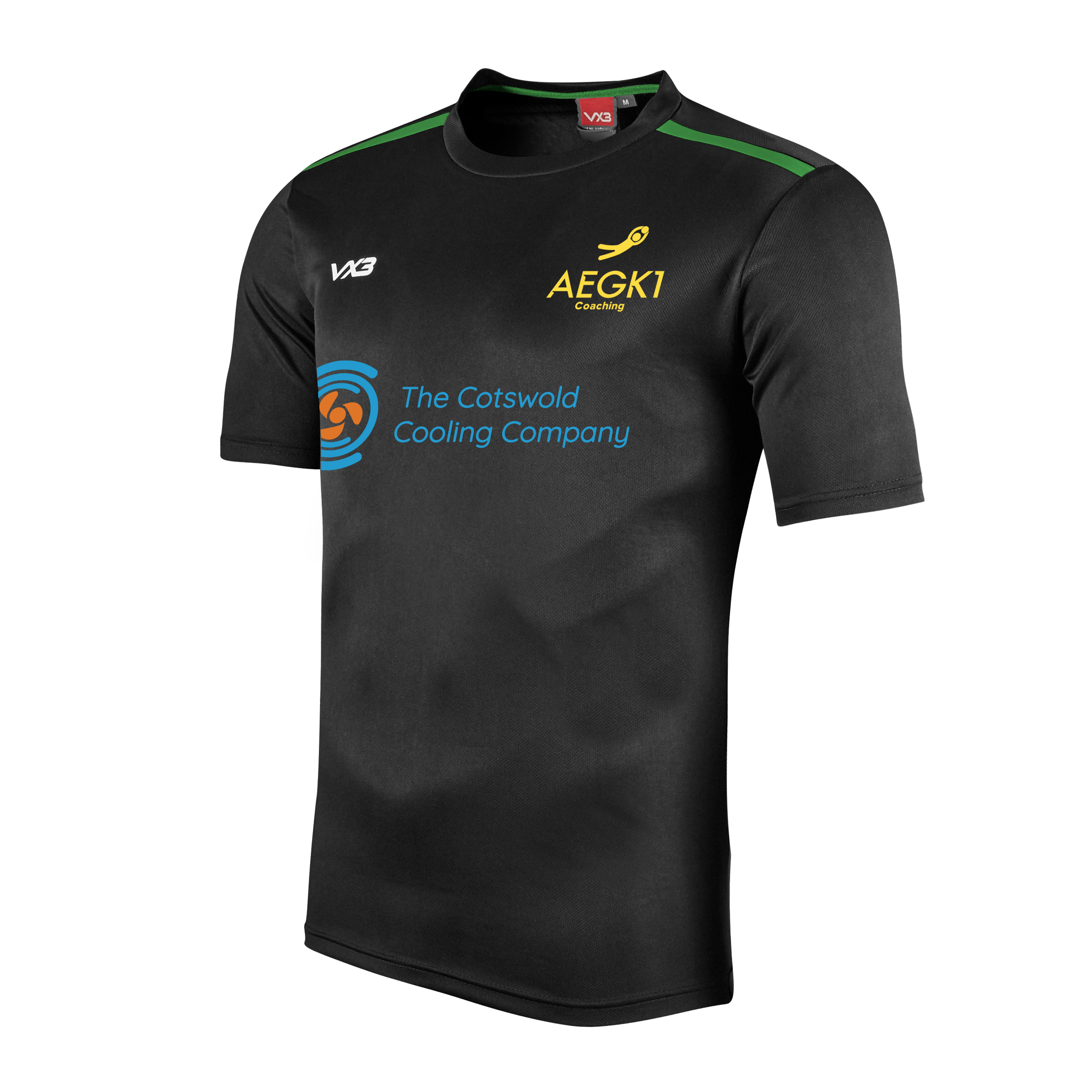 AEGK1 Coaching Fortis Tee Black/Emerald