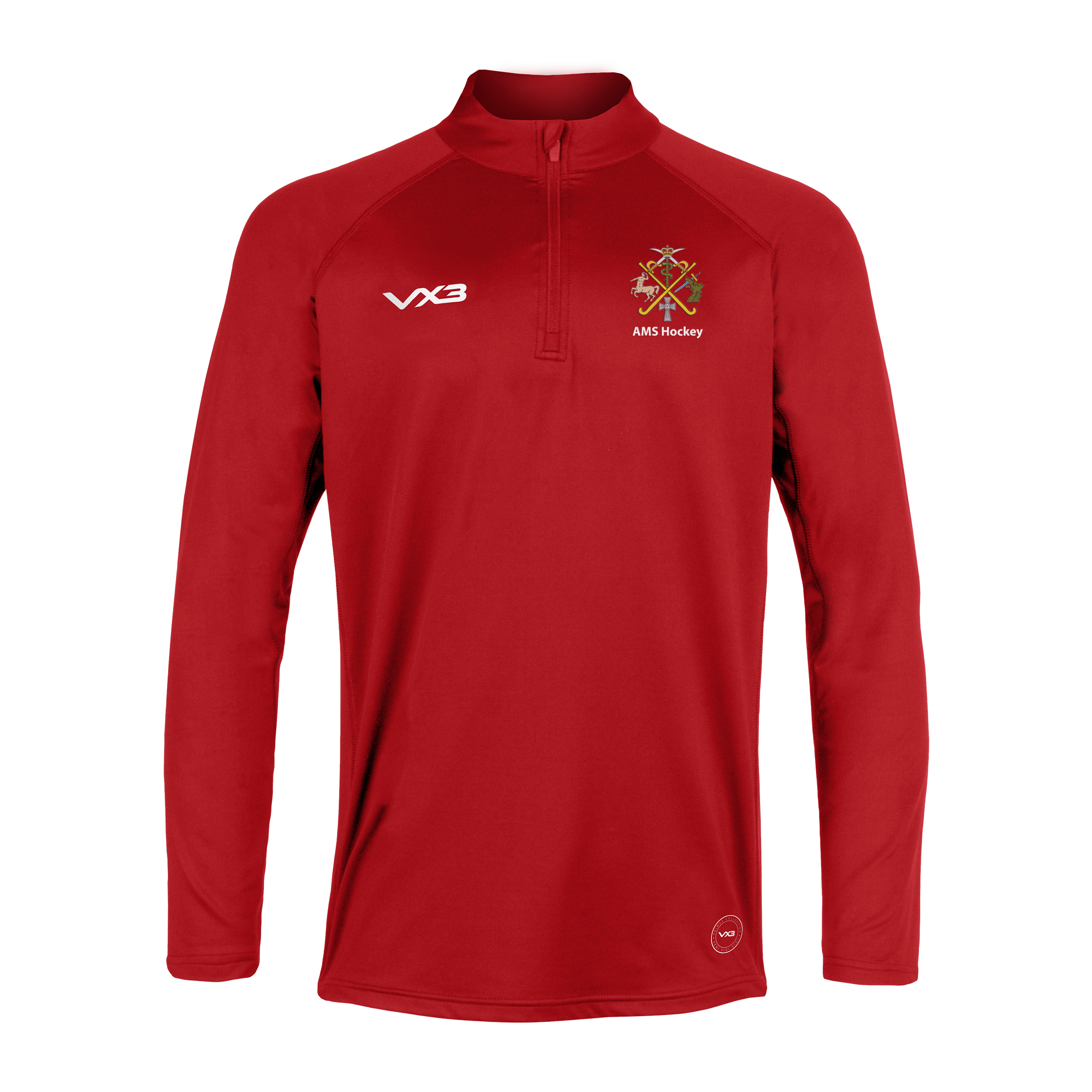 AMS Hockey Red Primus Quarter Zip