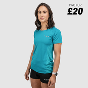 Aurora Tee Ladies Azure Blue