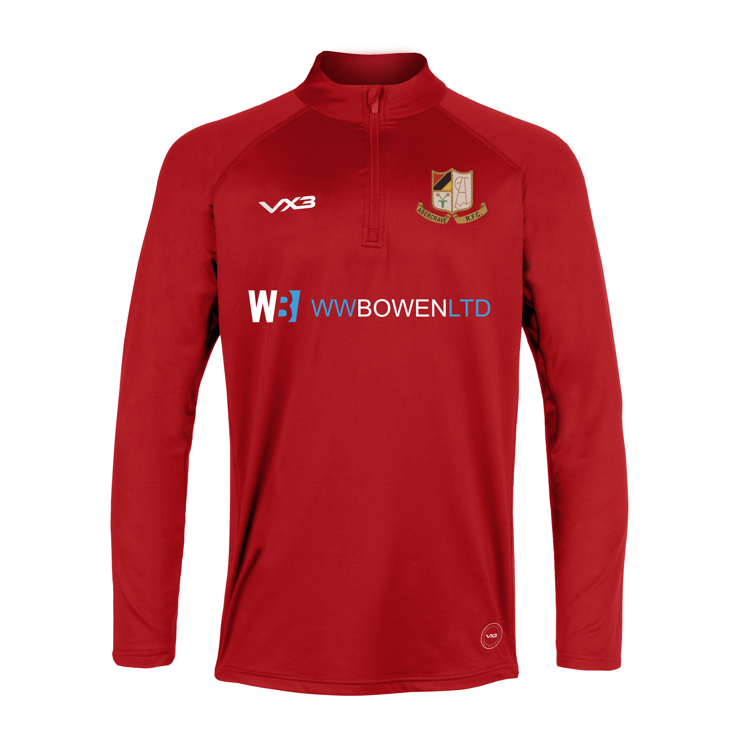 Abercrave RFC Primus Quarter Zip Red
