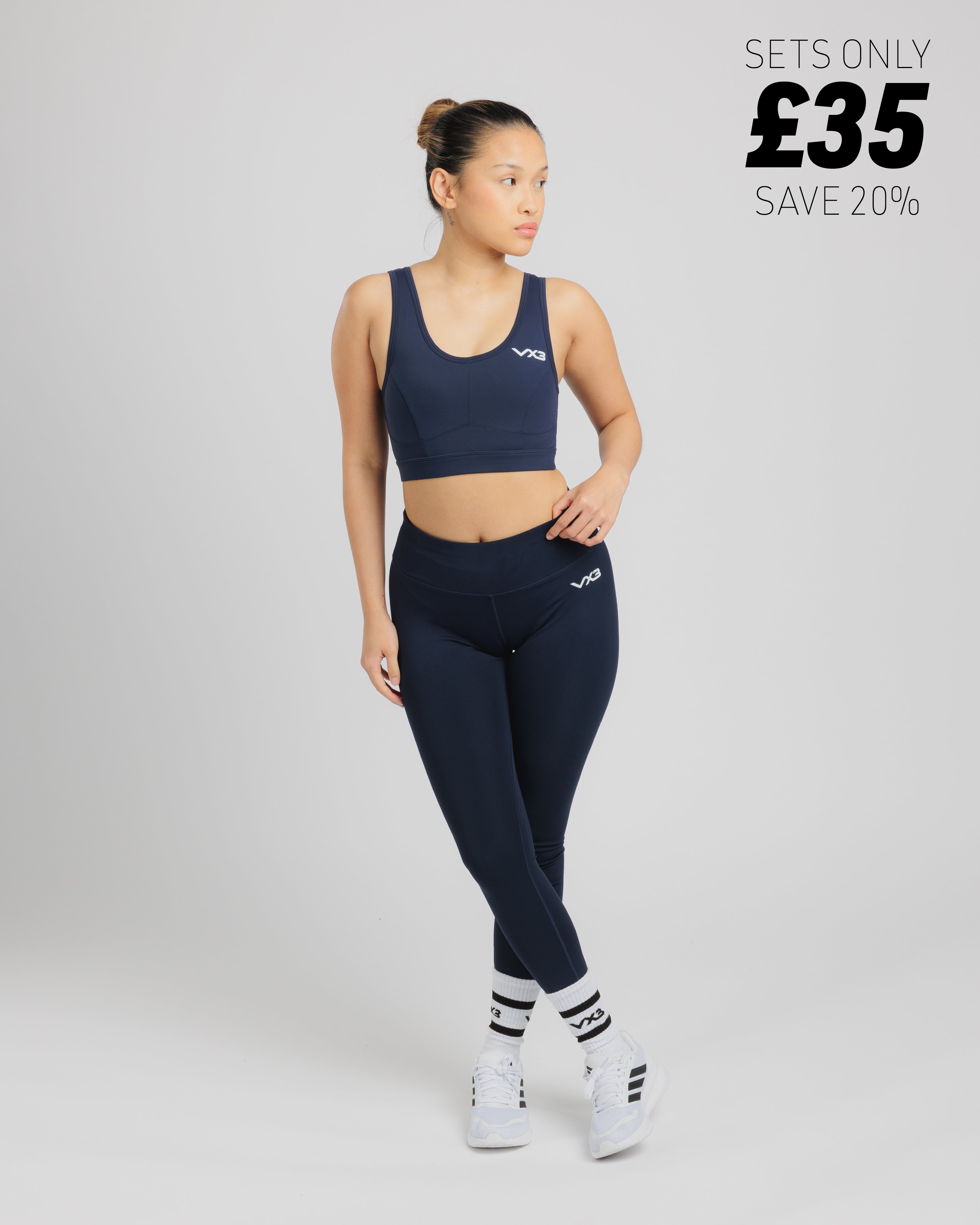 Actus Performance Bra and Legging Set Navy