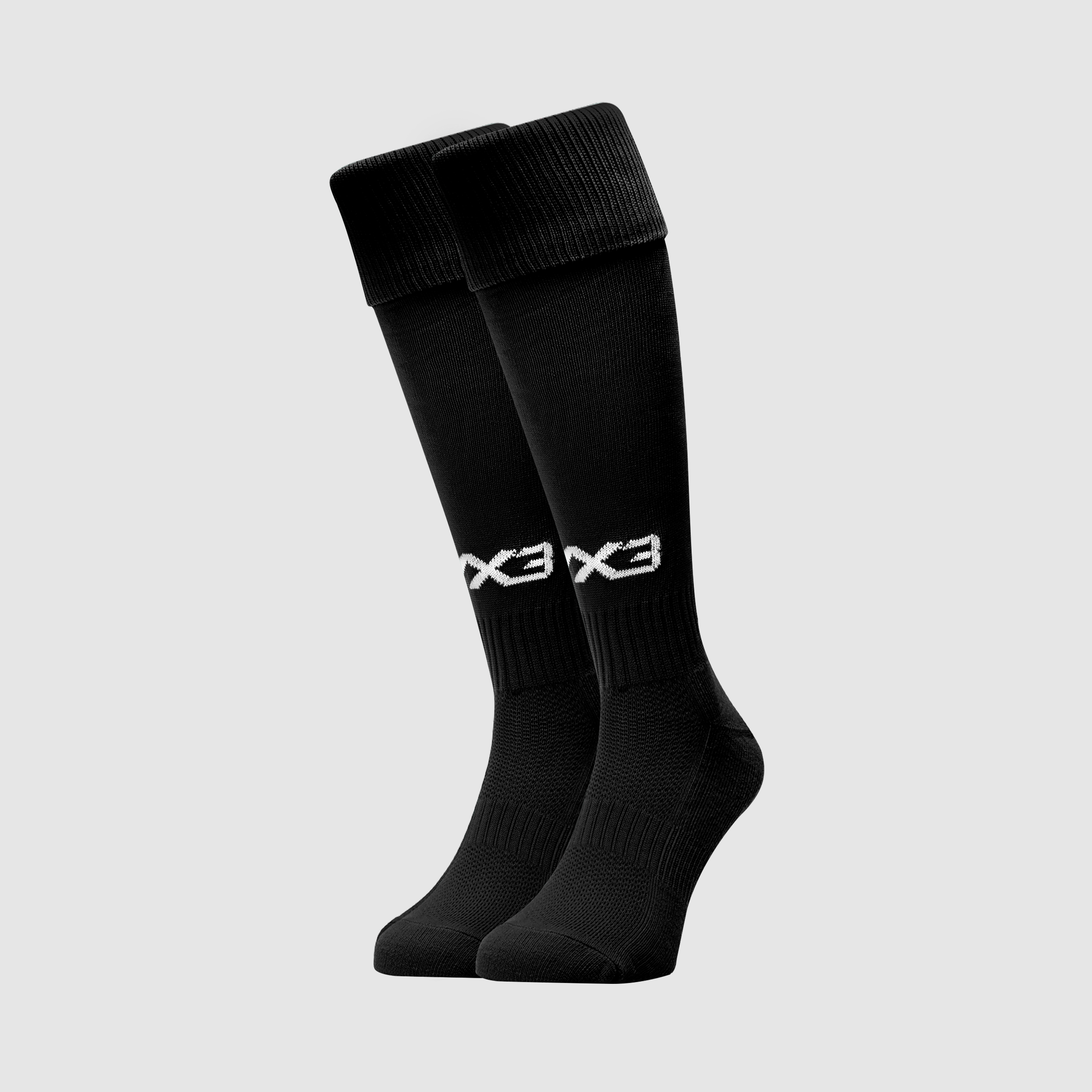 Adults Plain Playing Socks Black