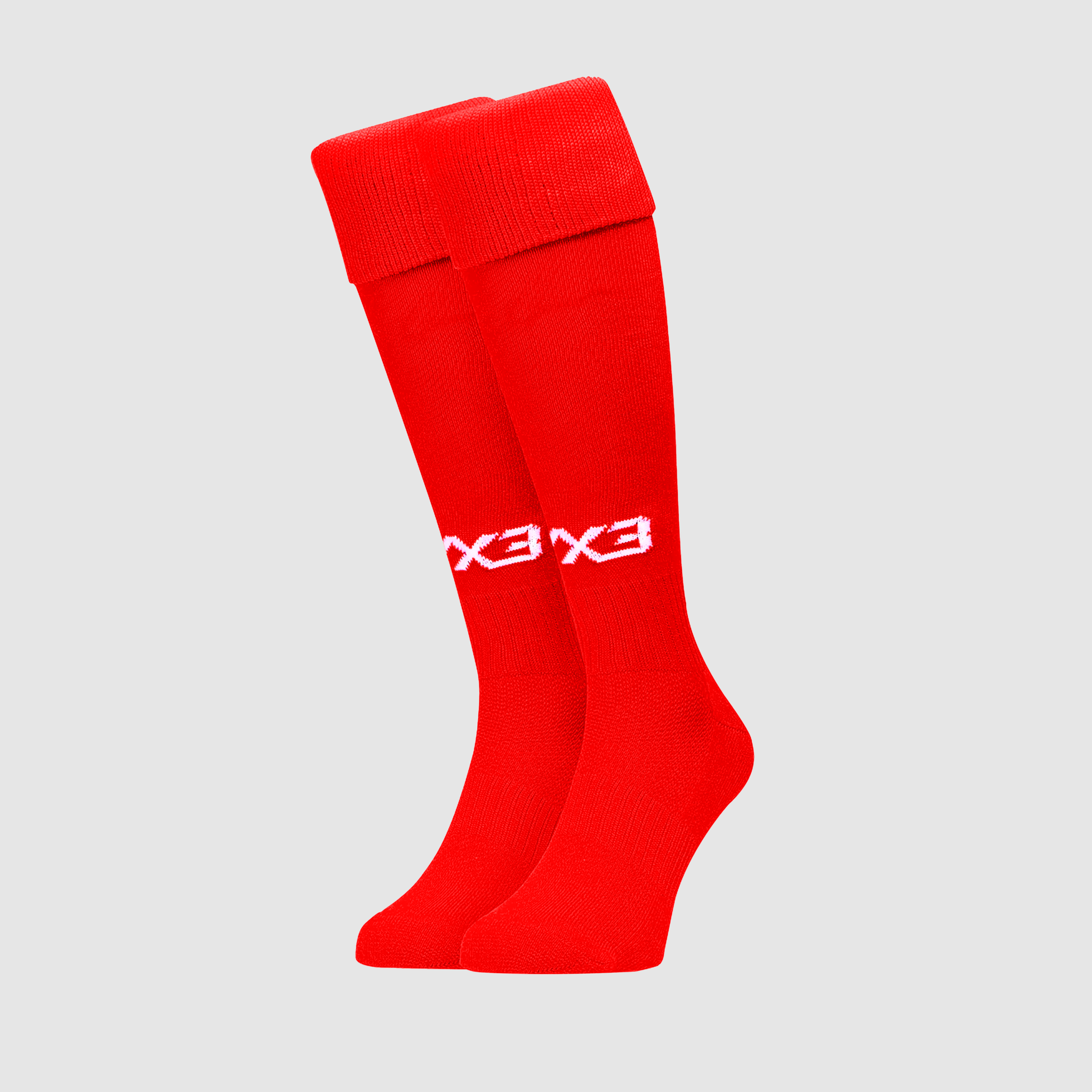 Youth Plain Playing Socks Red – VX3