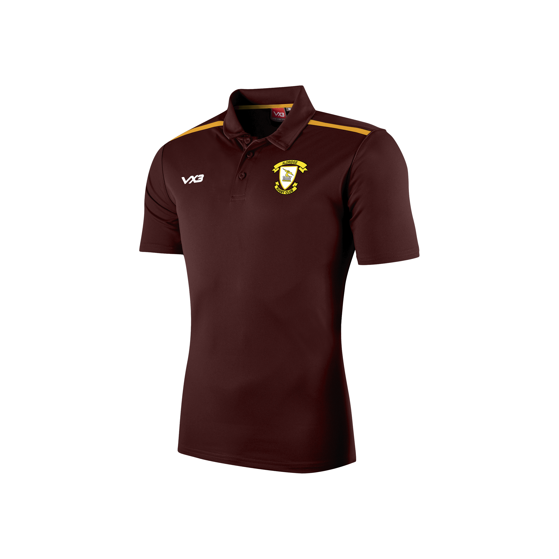 Aldridge Rugby Club Fortis Polo Maroon/Amber
