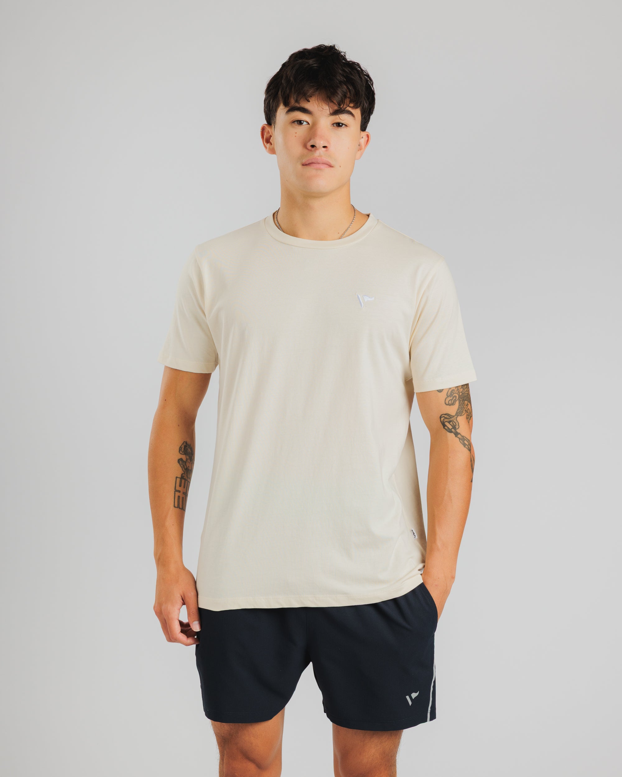 S Cotton Tee - Chalk White