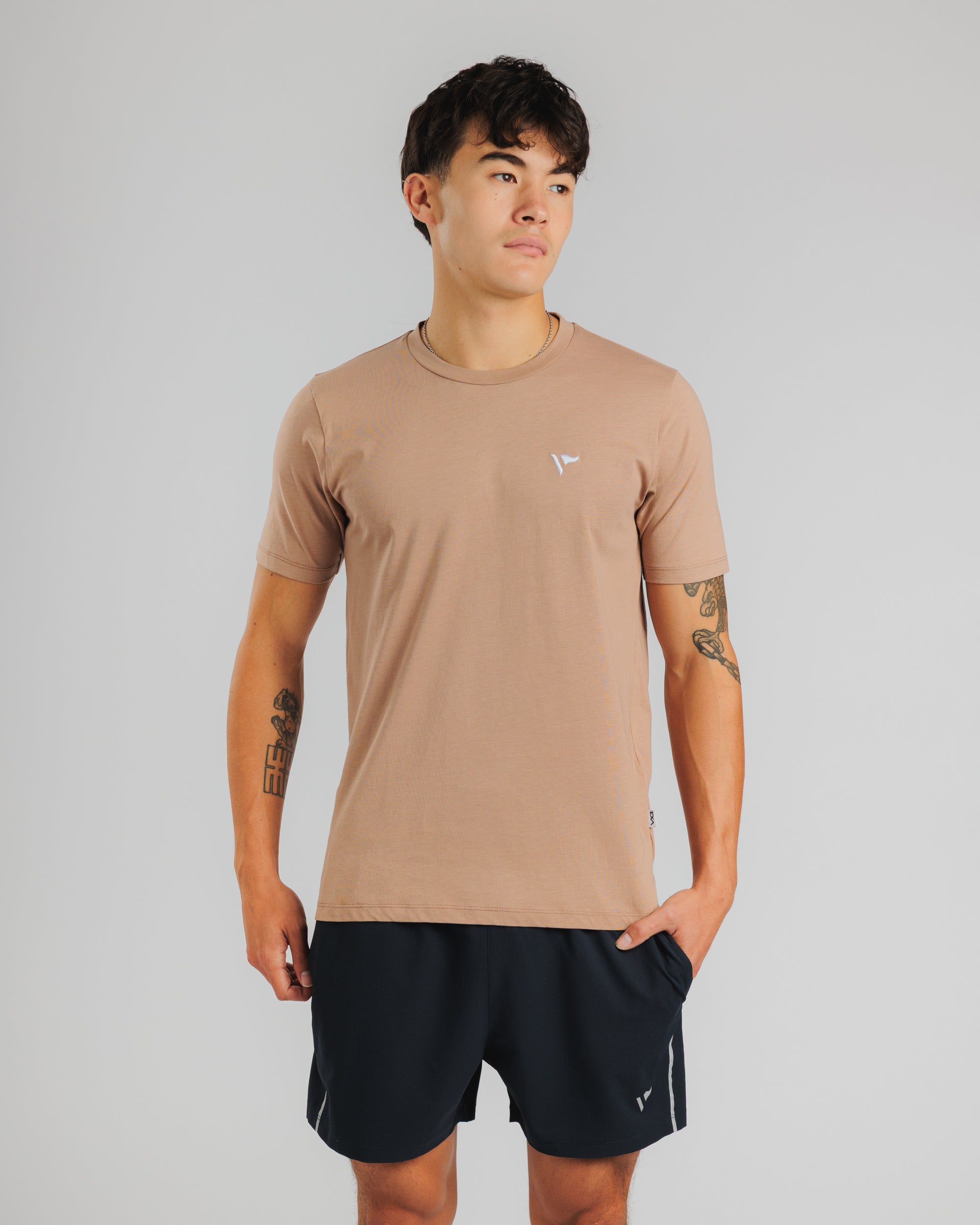 Drift S/S Cotton Tee - Driftwood