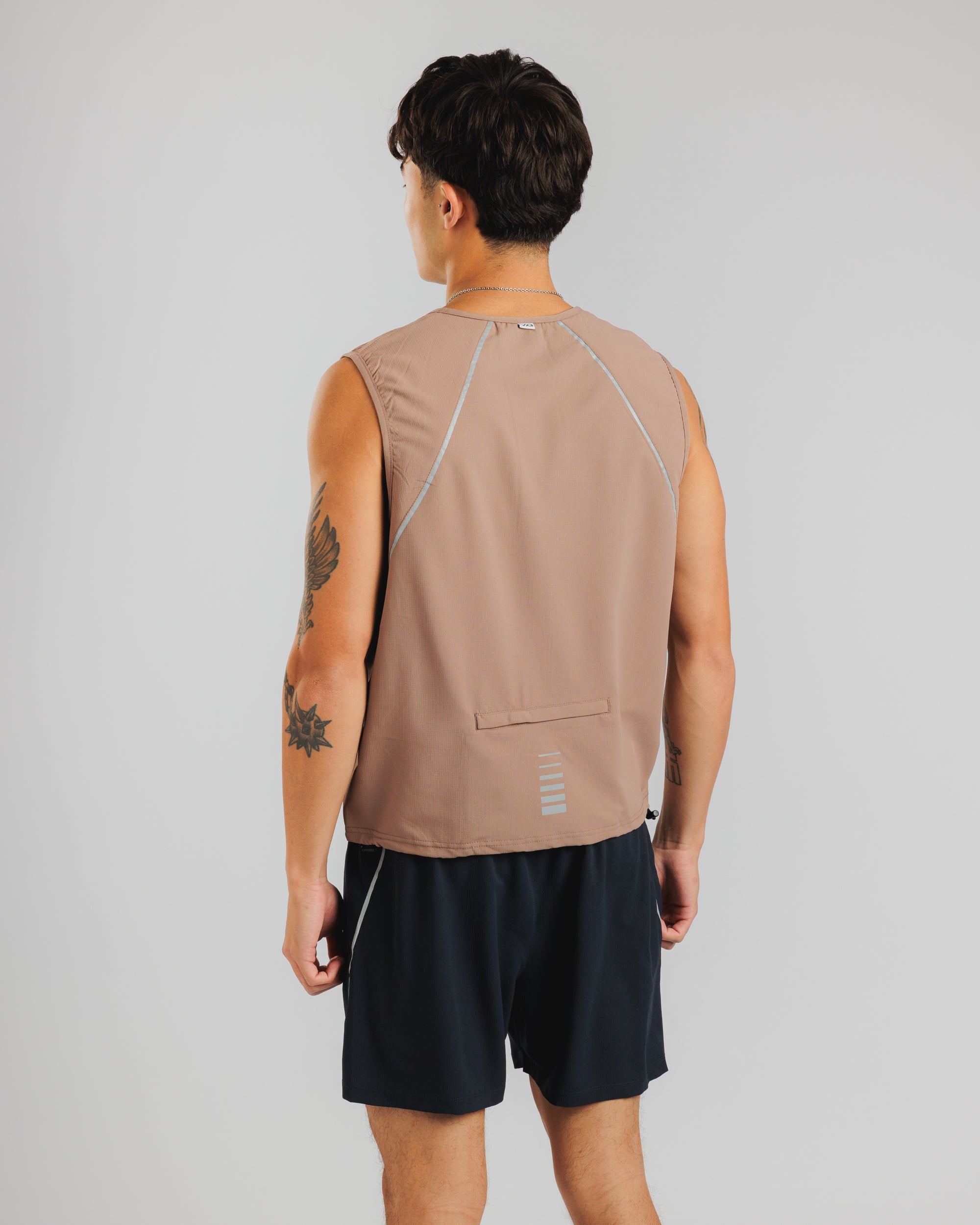 Pace Running Gilet - Driftwood