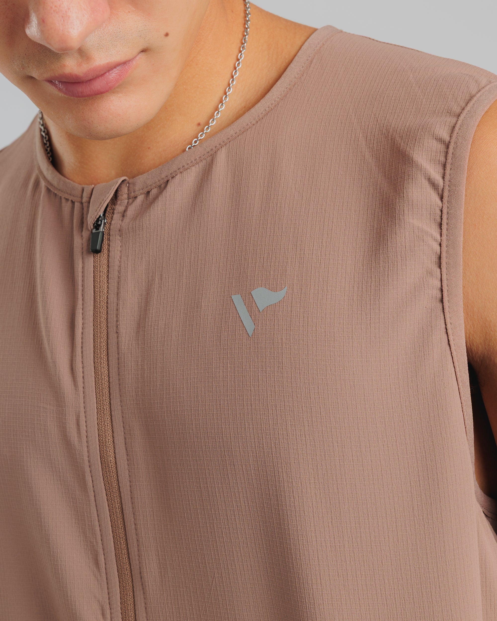 Pace Running Gilet - Driftwood
