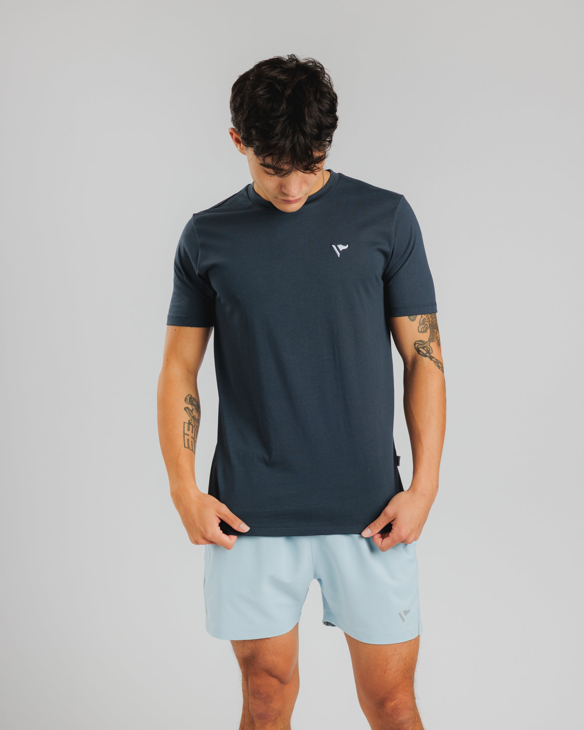 S Cotton Tee - Faded Black