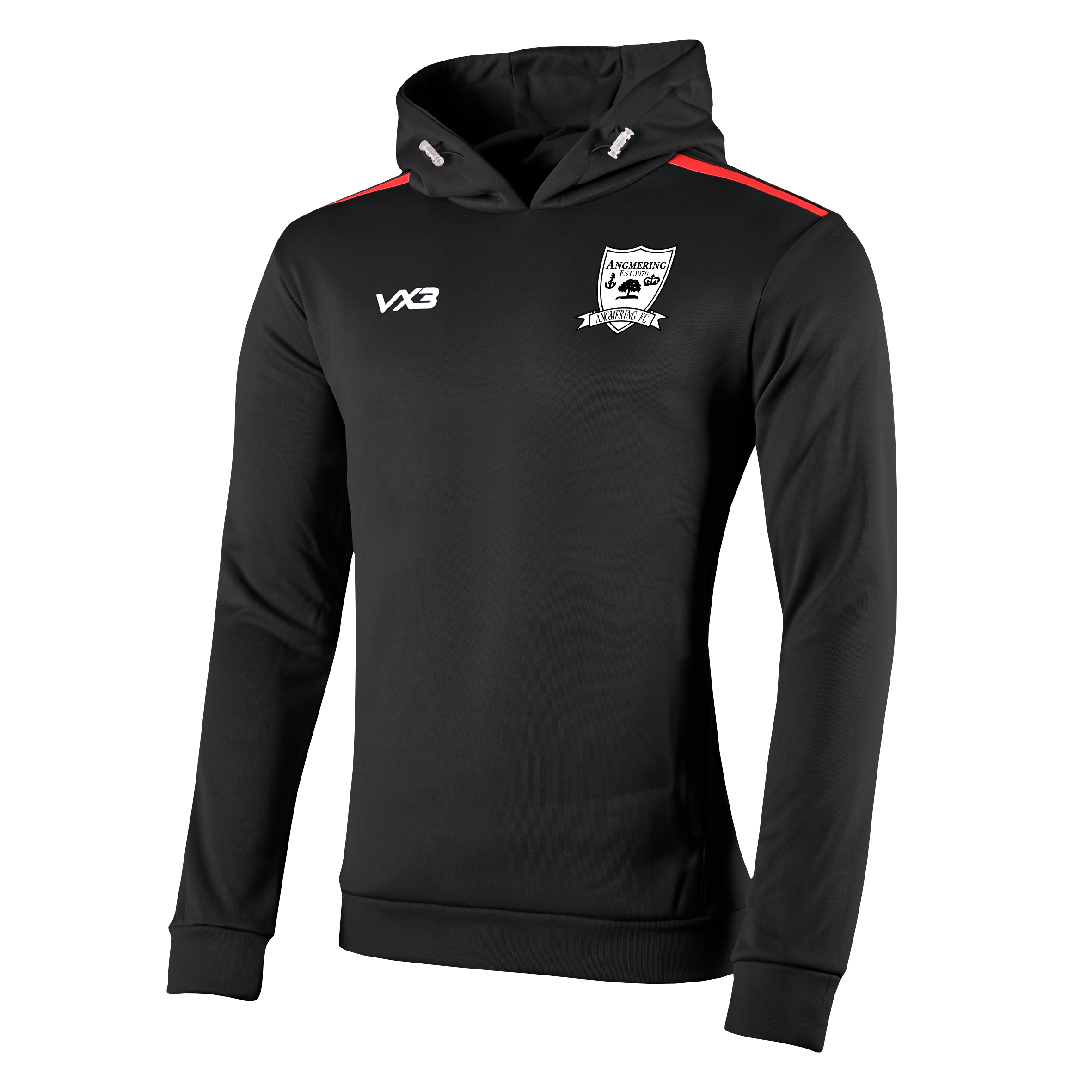Angmering Youth FC Fortis Hoodie Black/Red