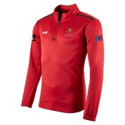 Army Netball Red Fortis Half Zip Sweat