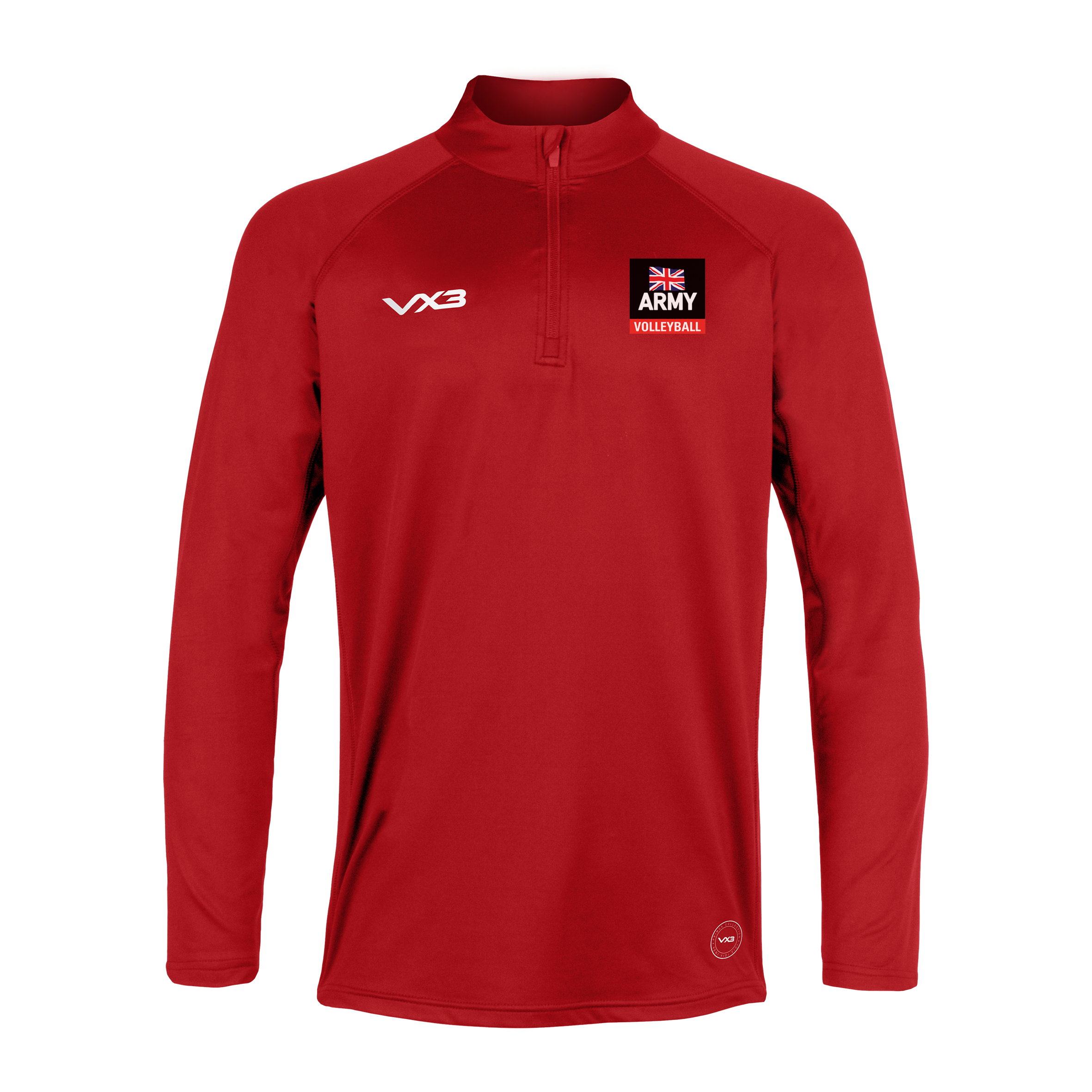 British Army Volleyball Red Primus Youth Quarter Zip