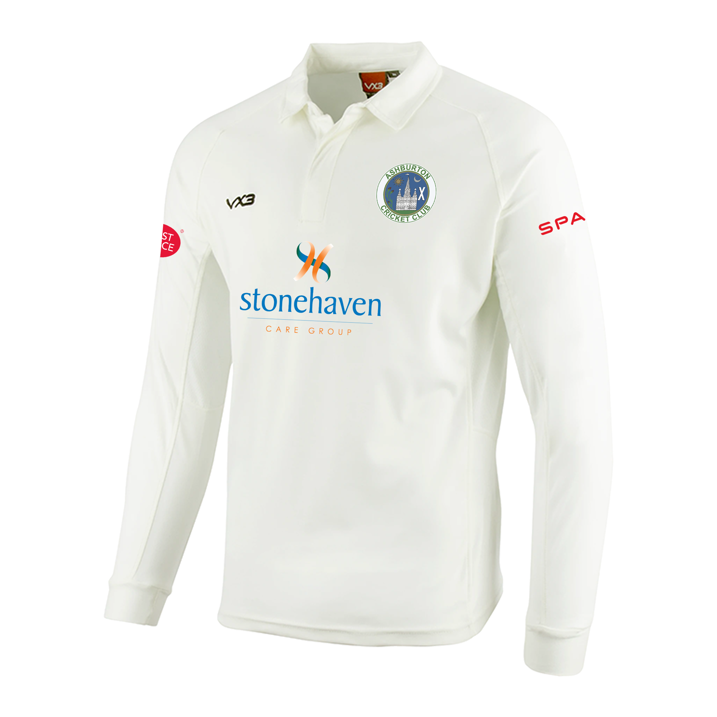 Ashburton Cricket Club Whites Youth Long Sleeve Shirt