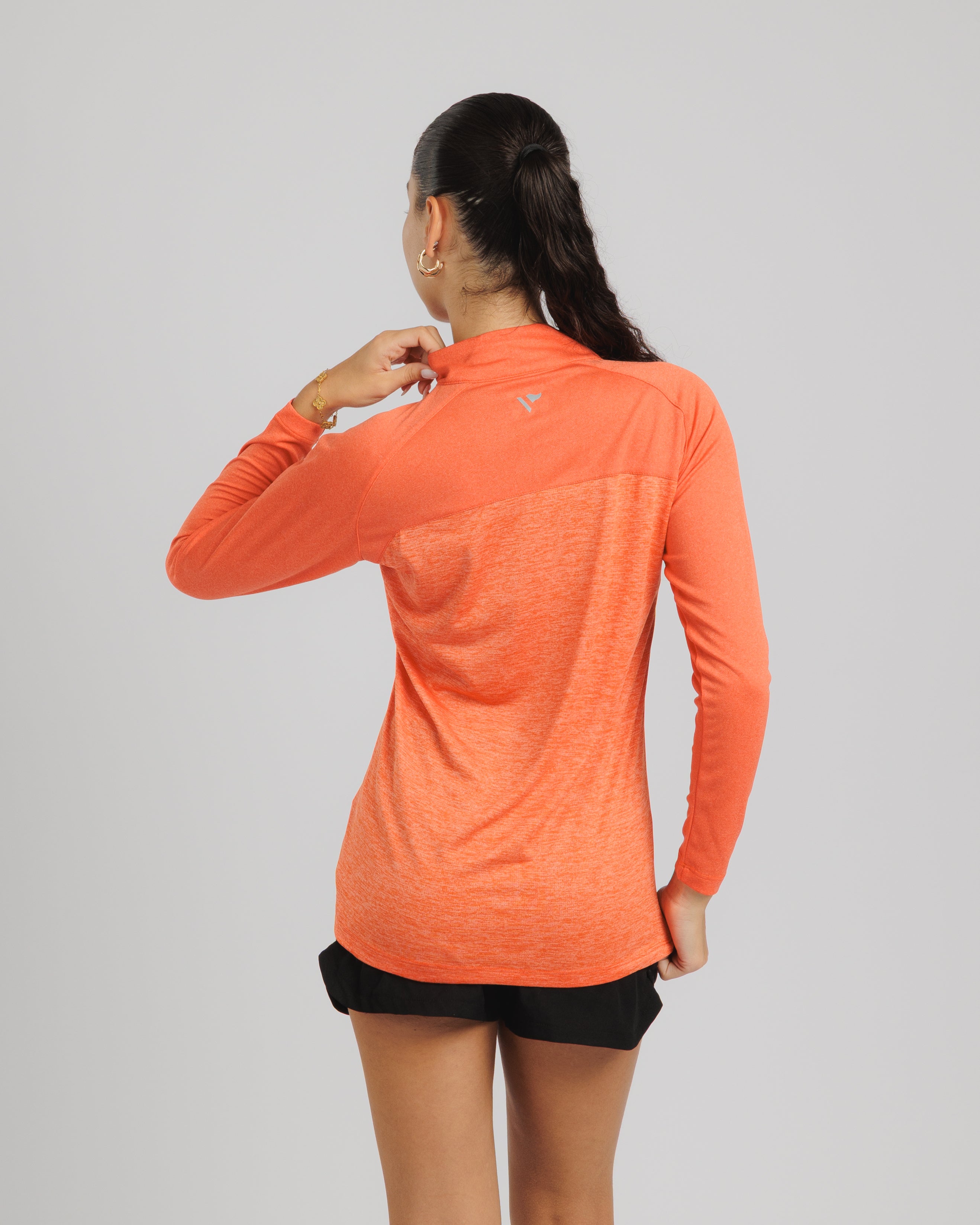 Aurora Ladies Quarter Zip Apricot