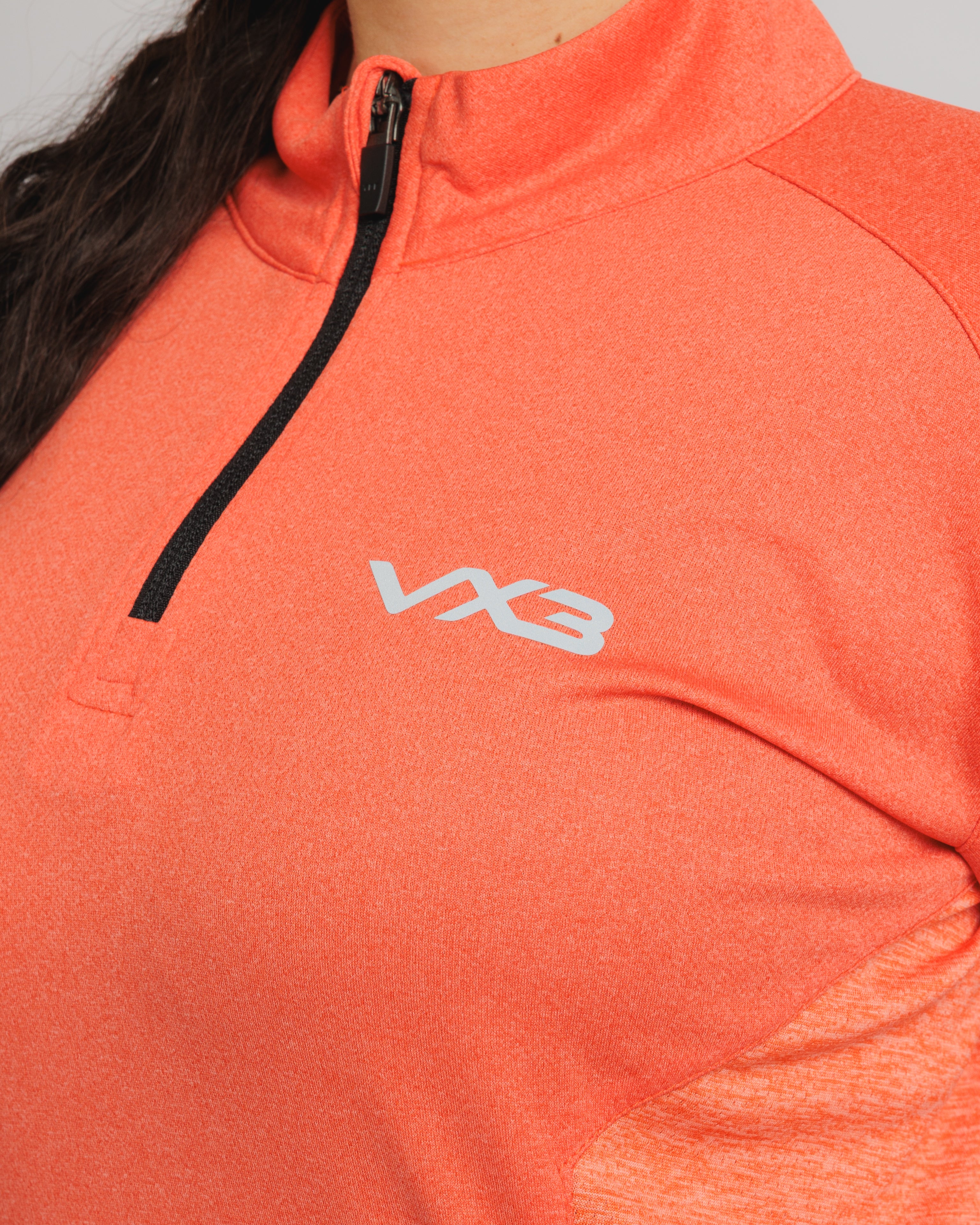 Aurora Ladies Quarter Zip Apricot