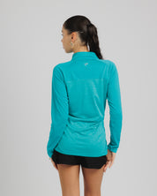 Aurora Ladies Quarter Zip Azure Blue