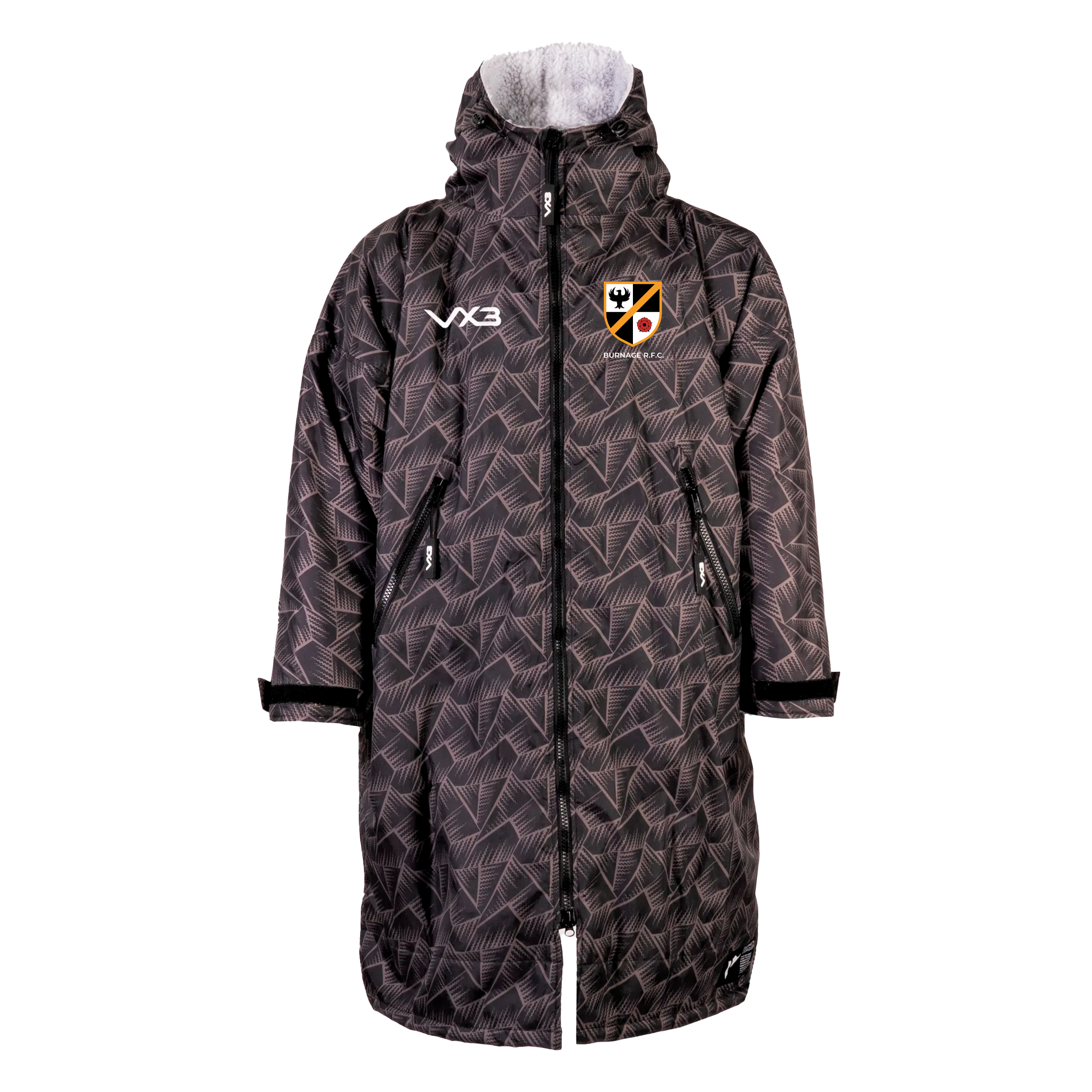 Burnage RFC - Mini & Juniors  Duro Elite Sports Robe Storm/Grey Kids