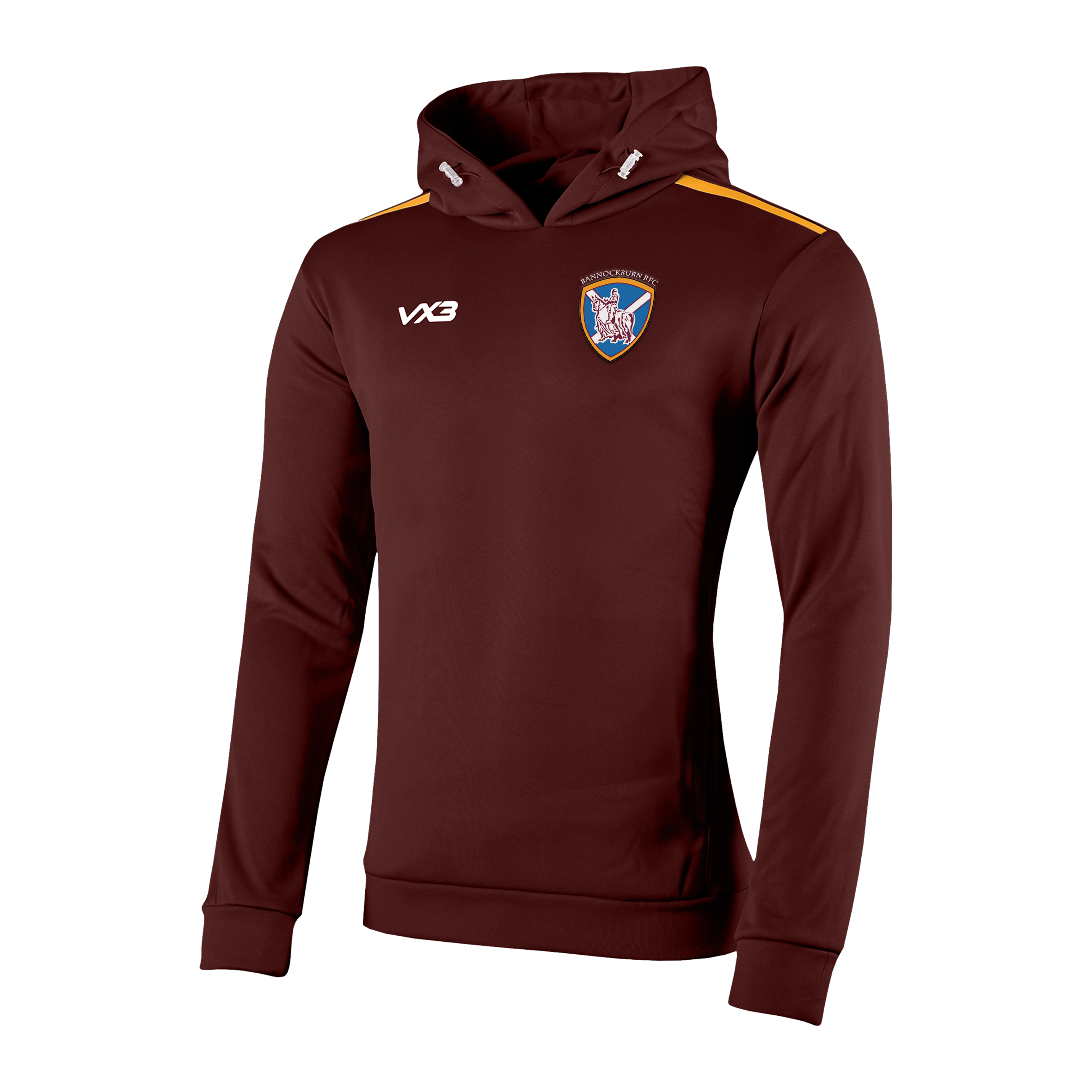 Bannockburn Rugby Club Fortis Hoodie Maroon/Amber