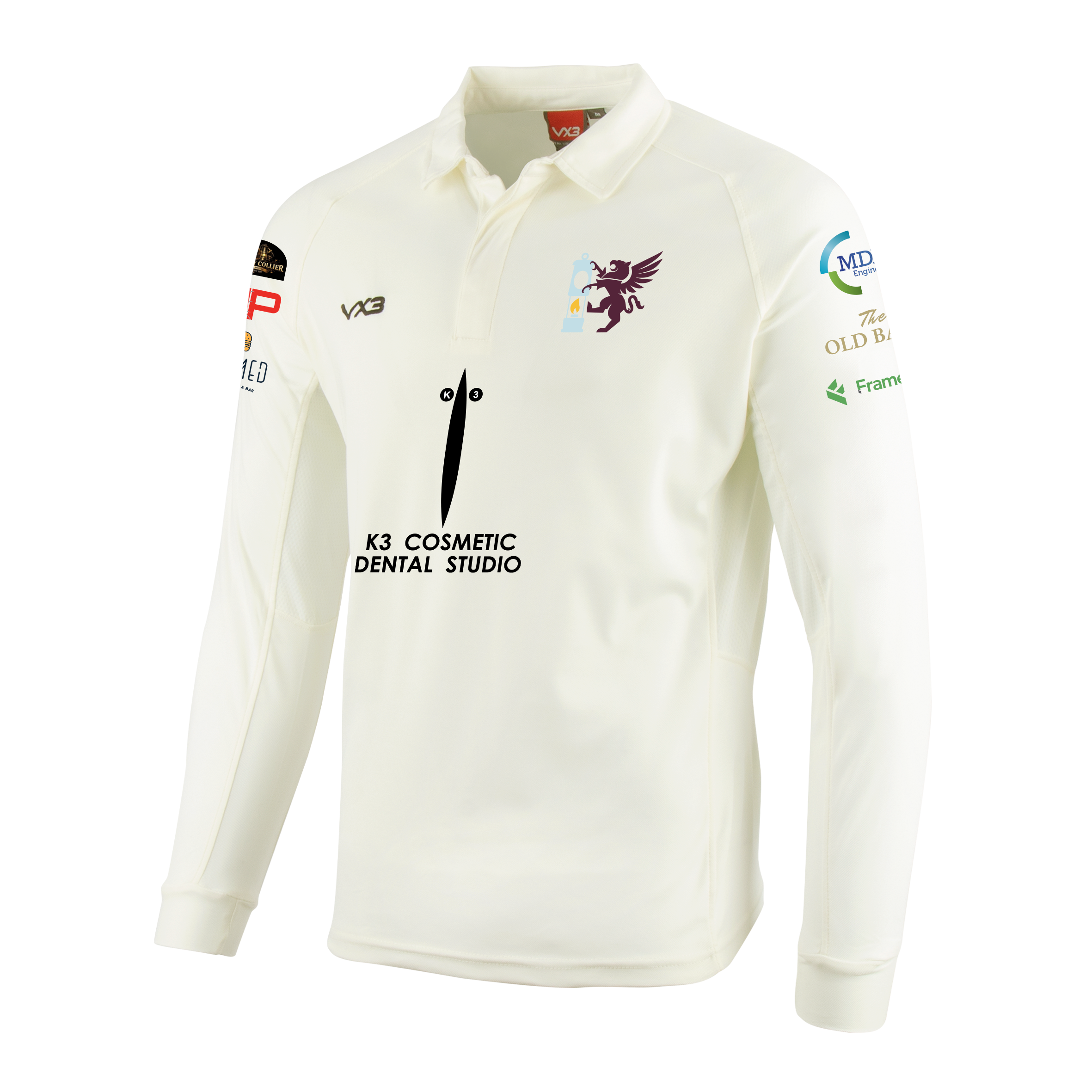 Barnsley Woolley Miners CC Cricket Whites Long Sleeve Shirt