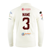 Barnsley Woolley Miners CC Cricket Whites Youth Long Sleeve Shirt