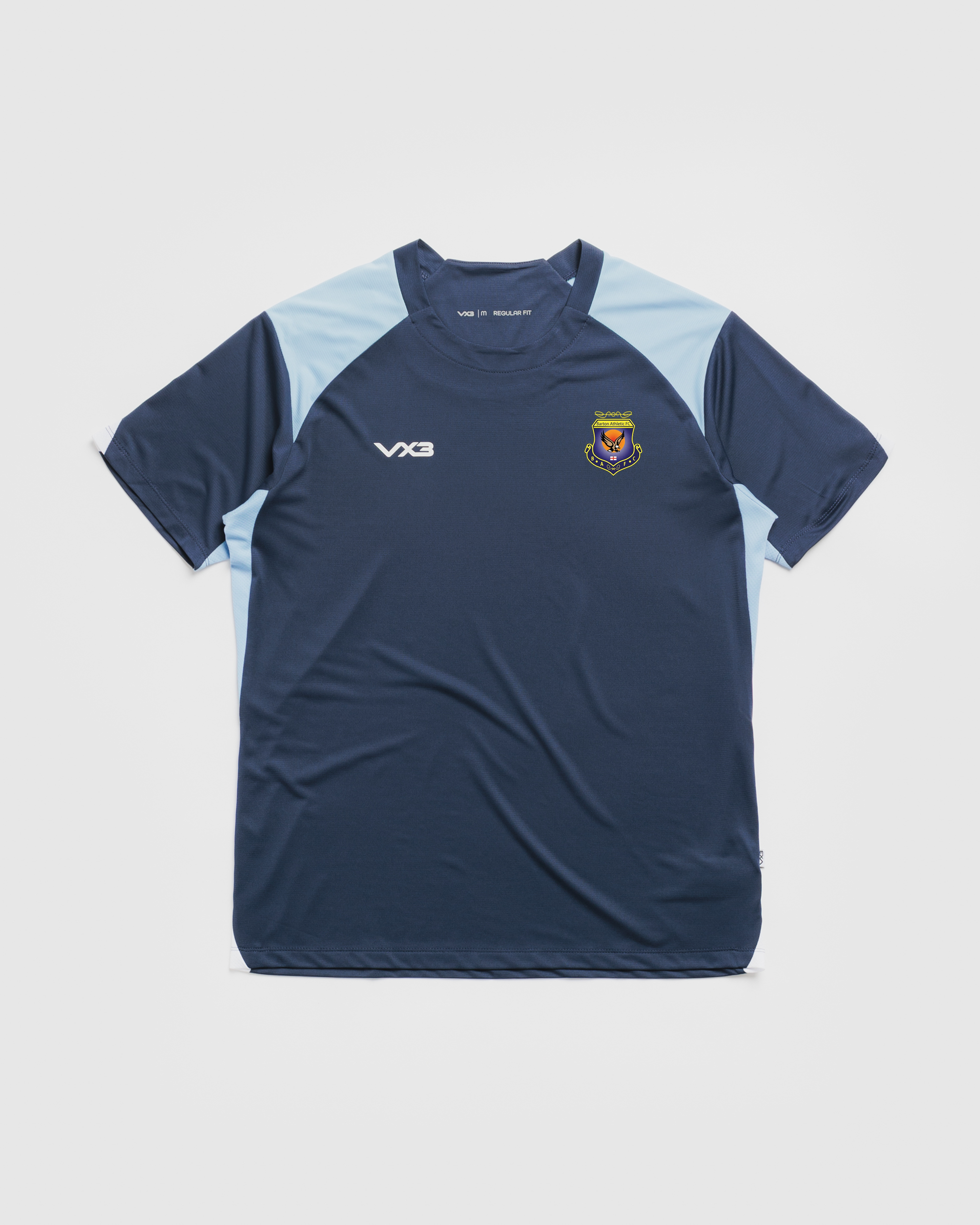 Barton Athletic FC Vertex Tee -Navy/Sky/White