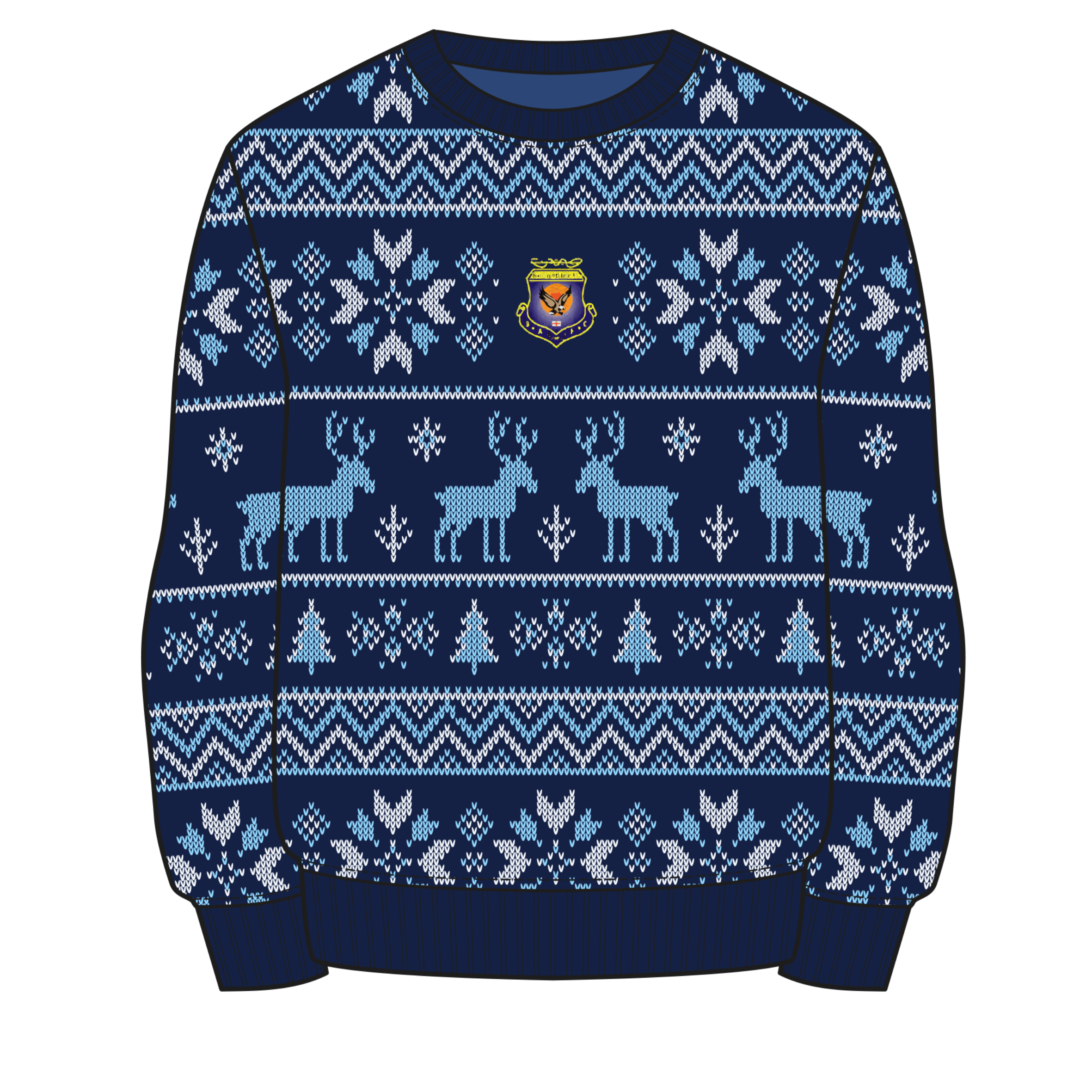 Barton Athletic FC Christmas Jumper - Navy/Sky/White