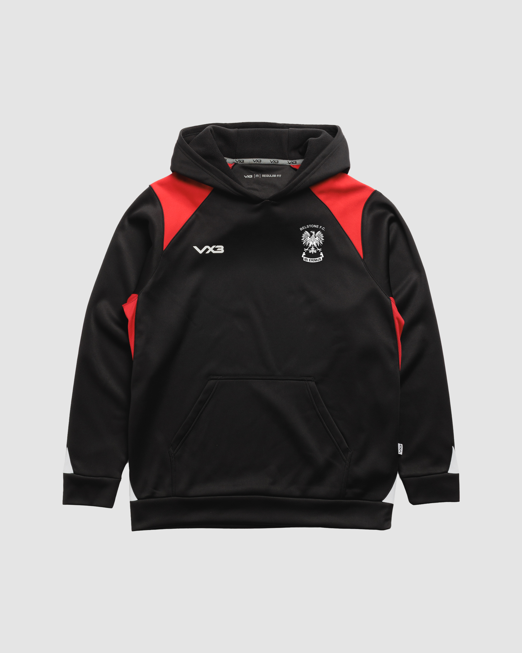 Belstone FC Vertex Hoodie -Black/Red/White
