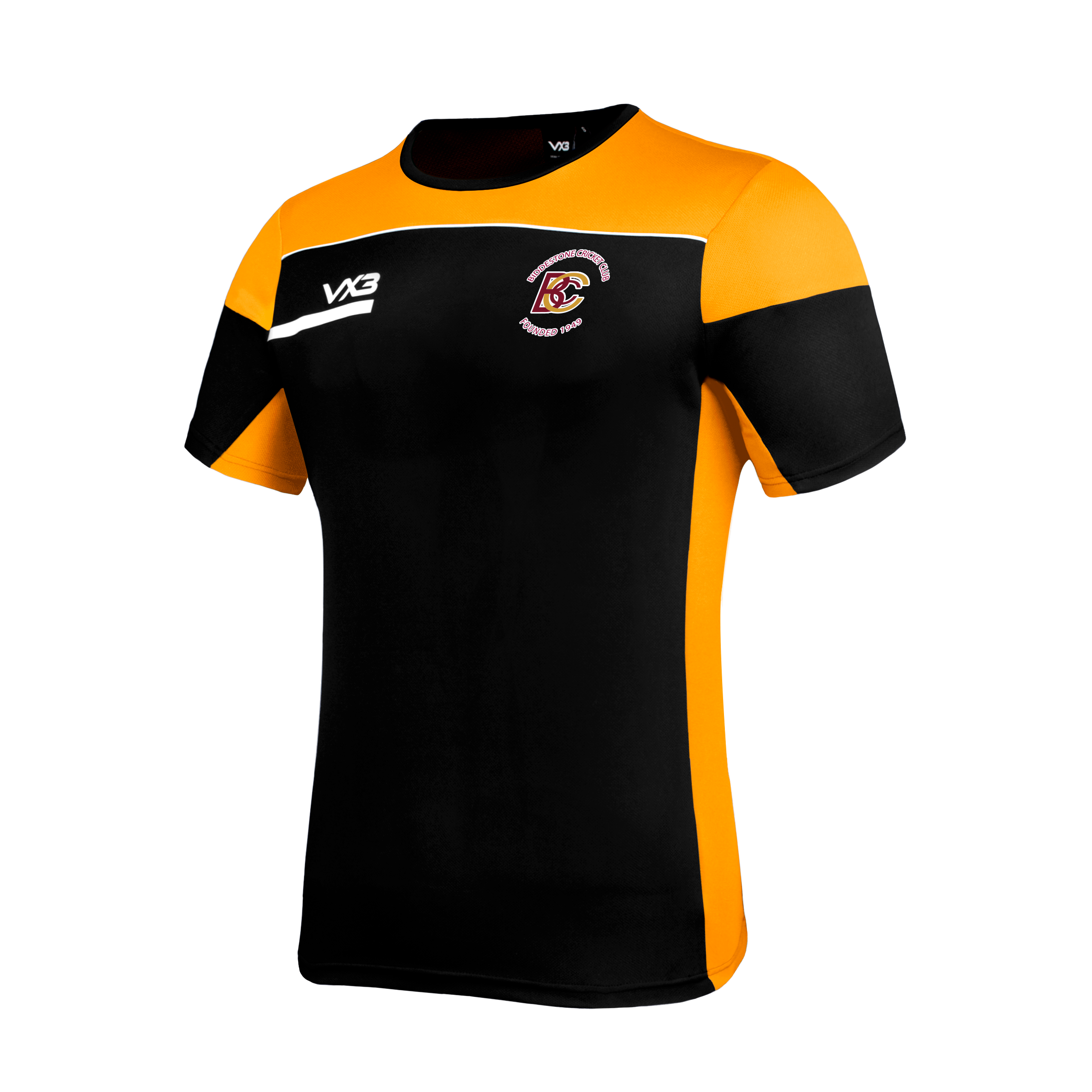 Biddestone Cricket Club Opus Tee - Black Amber