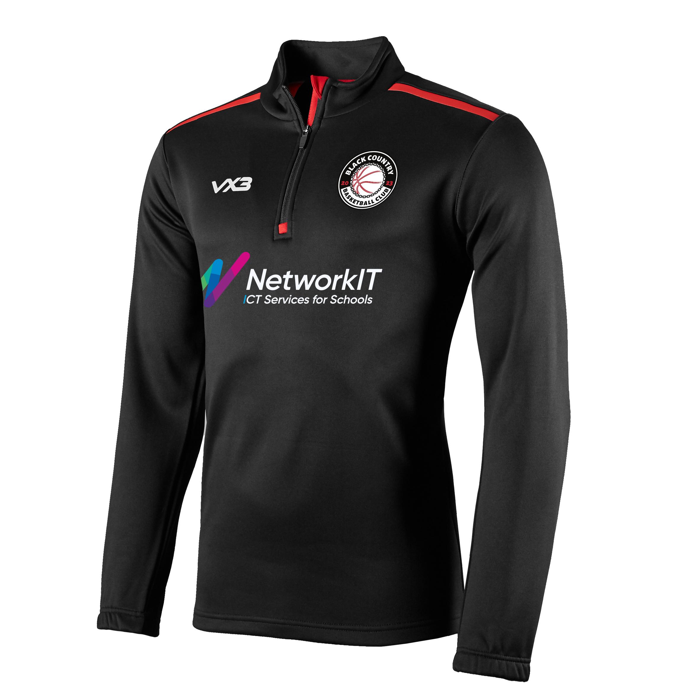 Black Country Steelers Basketball  Fortis Youth Quarter Zip Sweat