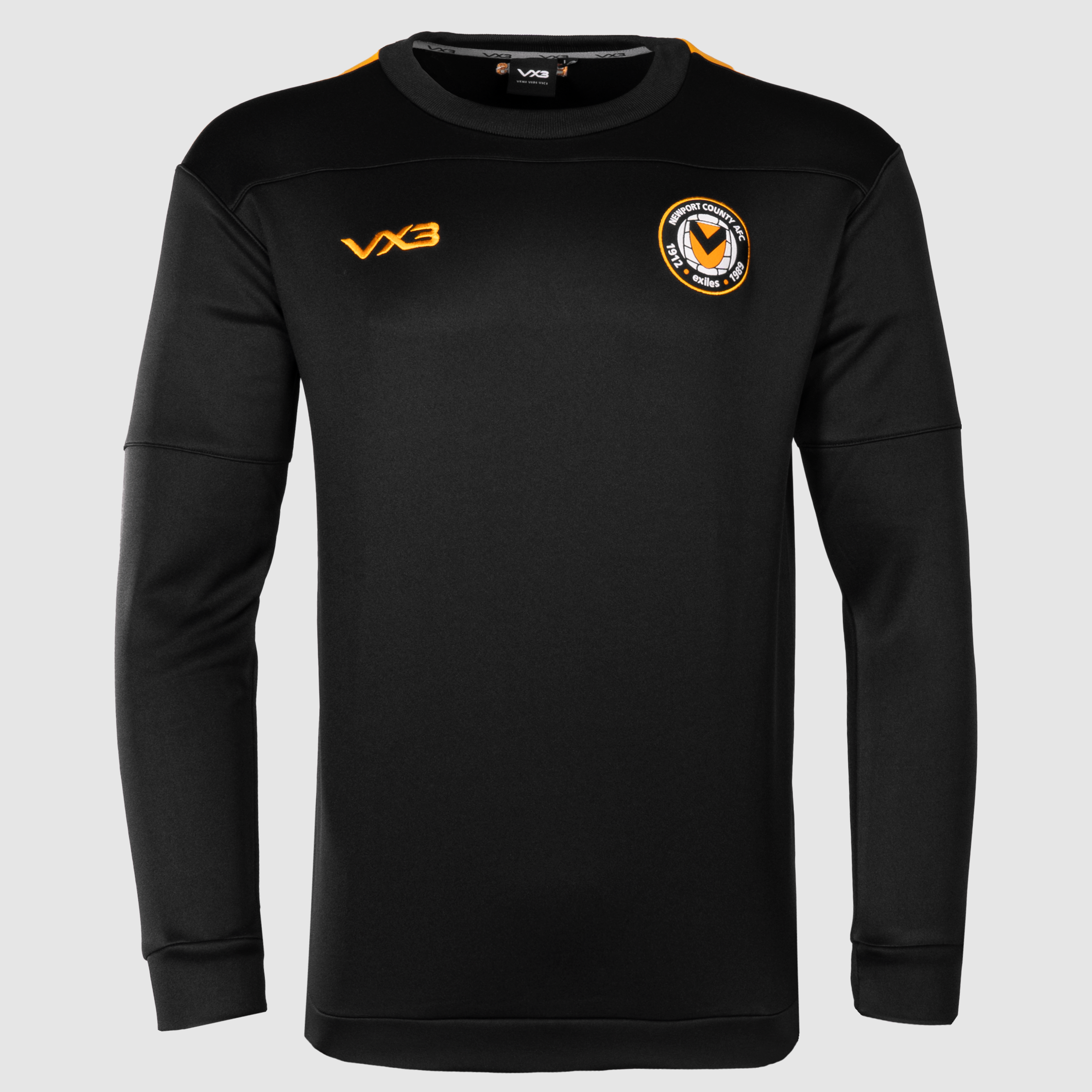 Newport County AFC Training Sweatshirt Black/Amber 23/24