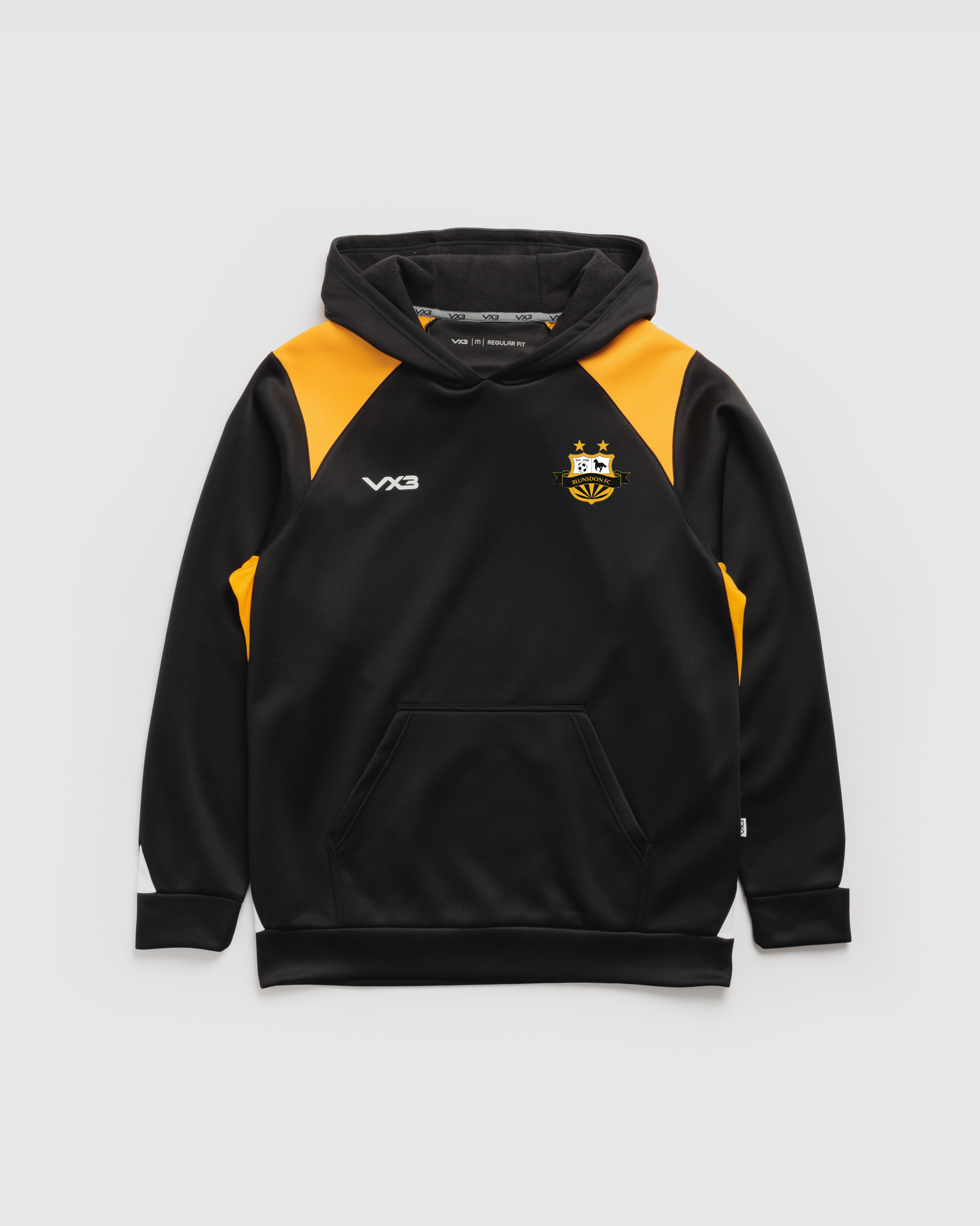 Blunsdon FC Vertex Youth Hoodie -Black/Amber/White